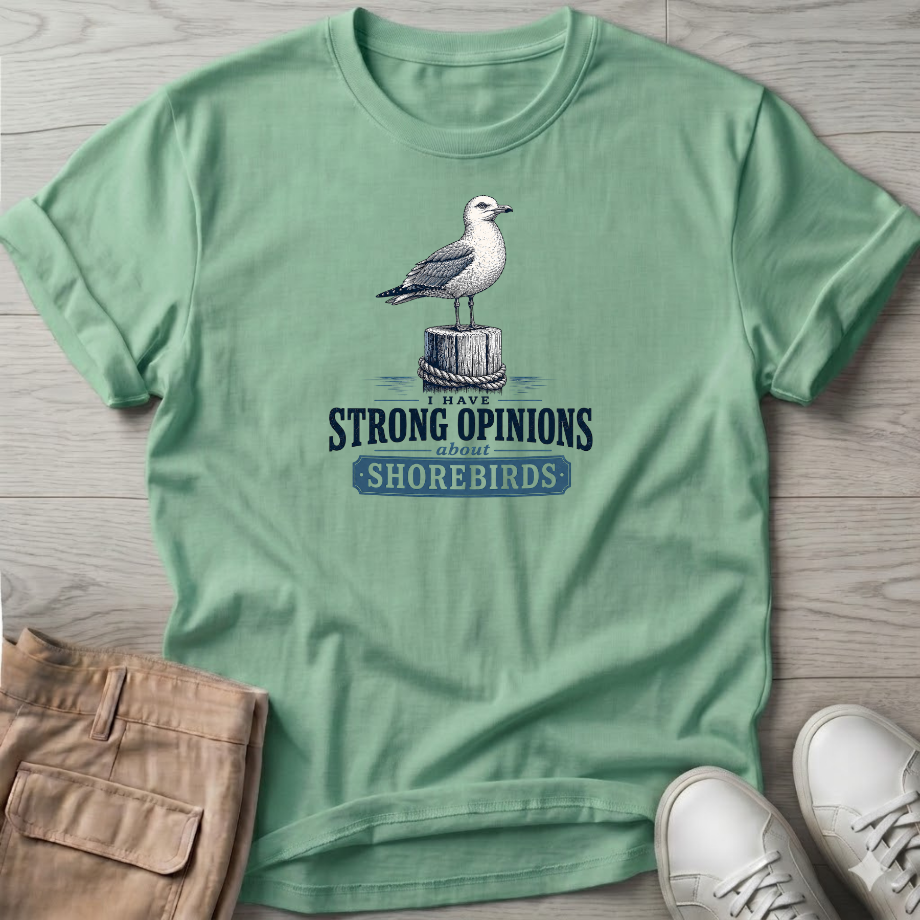 Gull Strong Opinions Shorebirds T-Shirt