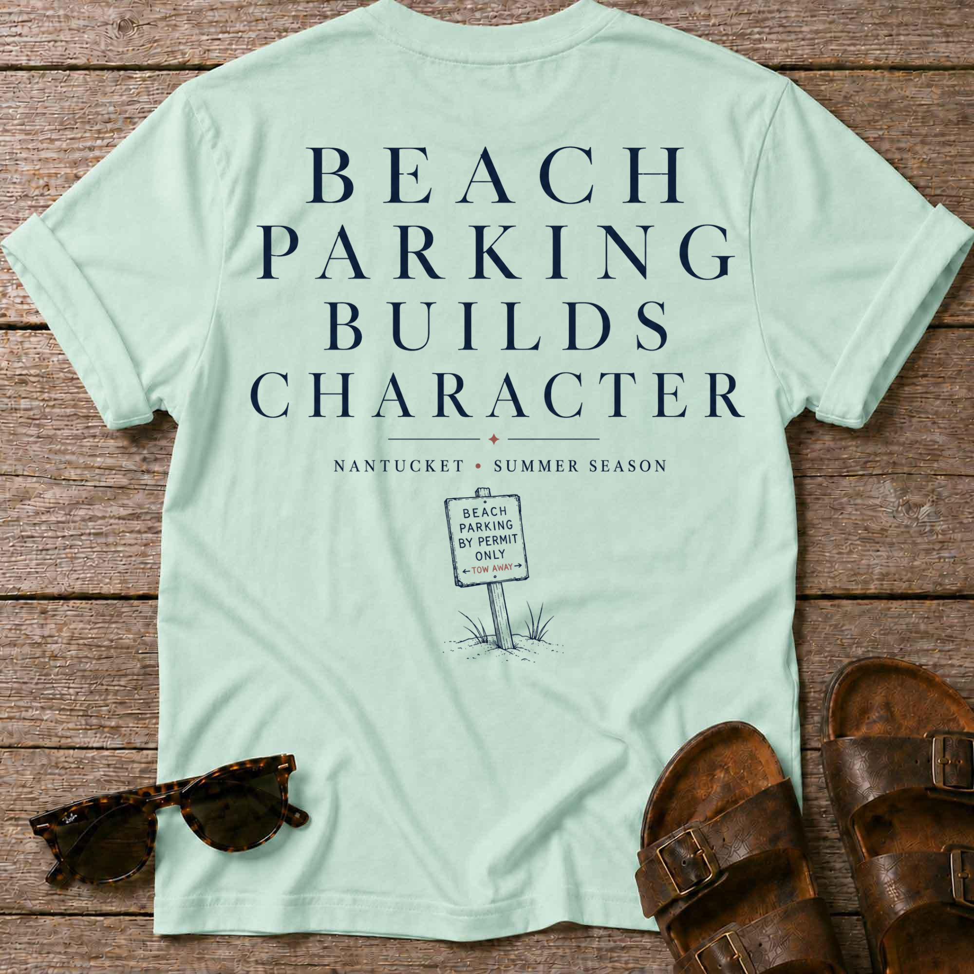 Beach Parking Nantucket T-Shirt