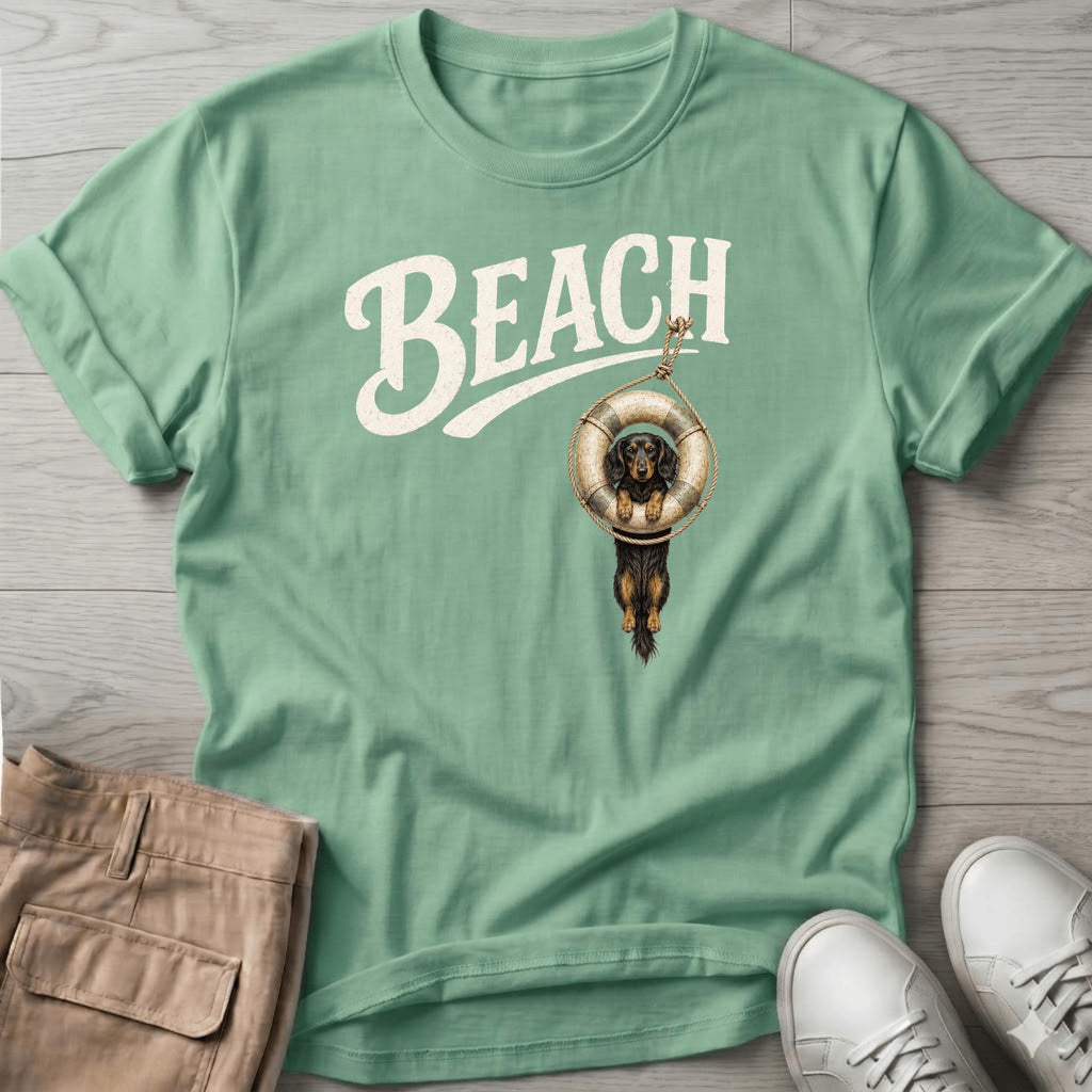 Beach Doxie Tube T-Shirt Vacation