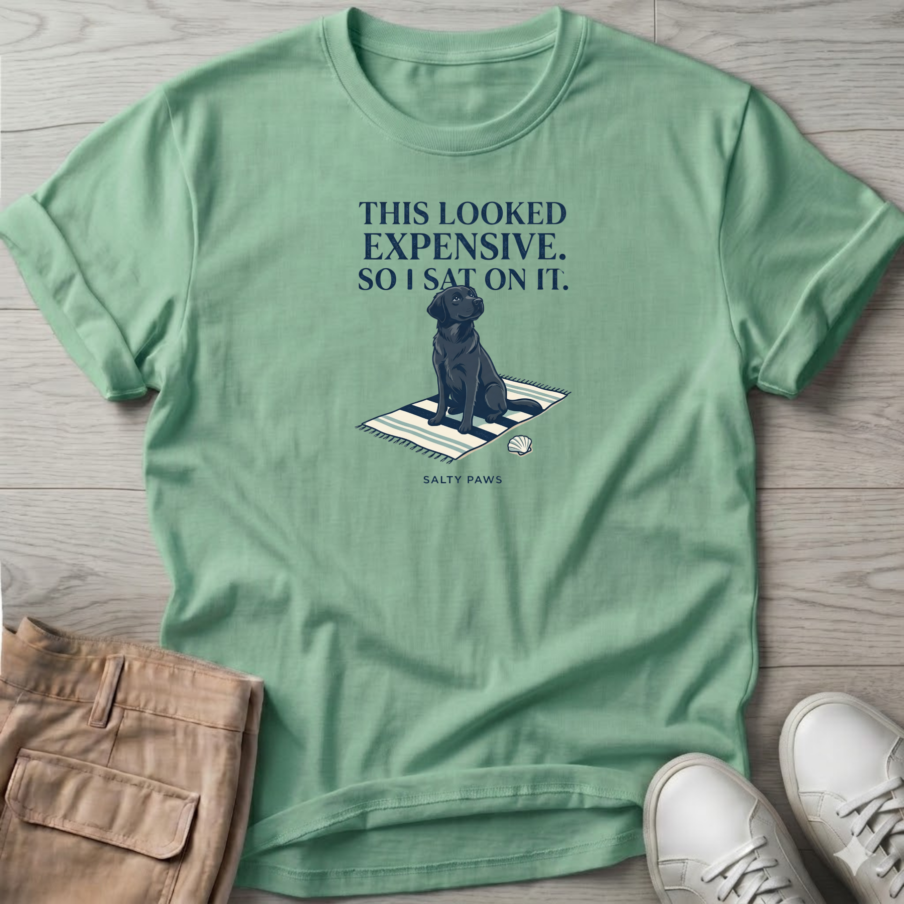 Looked Expensive so I sat on it Black Lab T-Shirt