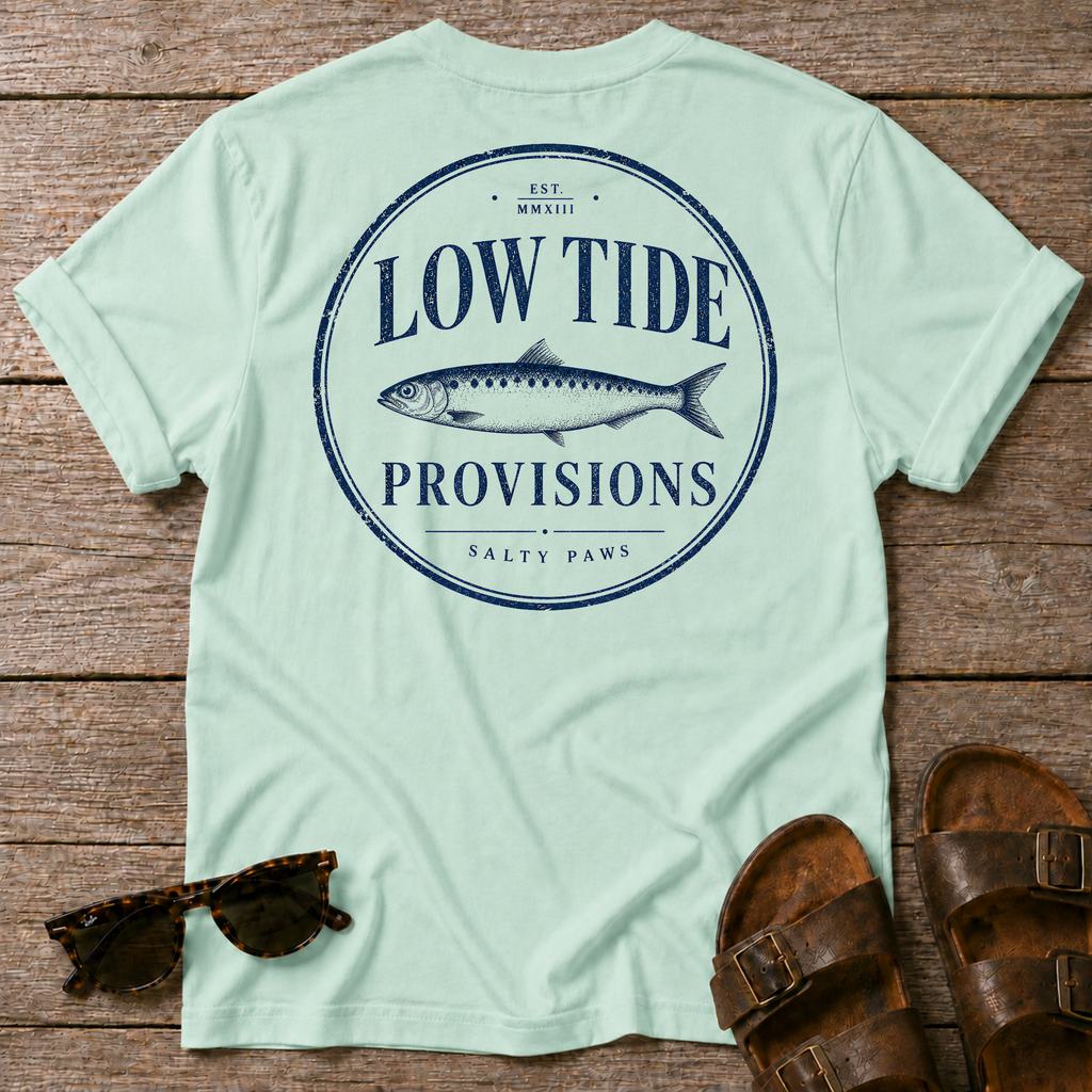 Low Tide Provisions Fish  BACK DESIGN T-Shirt