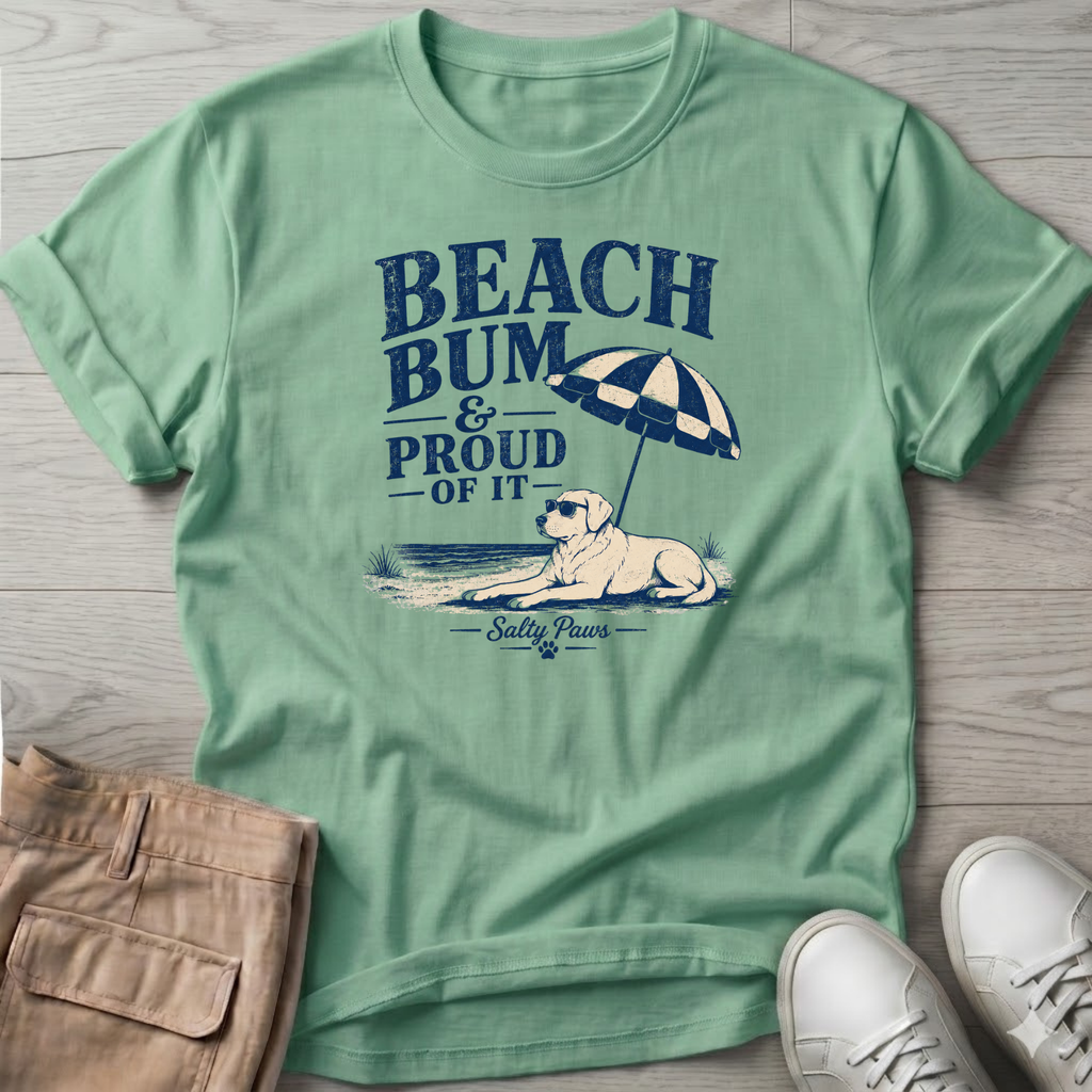 Beach Bum and Proud BACK DESIGN T-Shirt