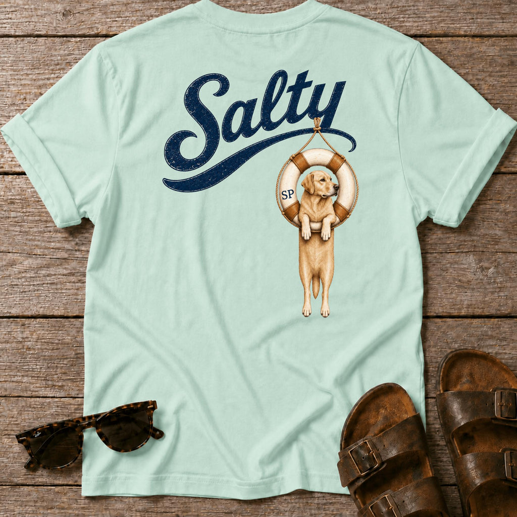 Salty Golden Retriever Tube BACK DESIGN