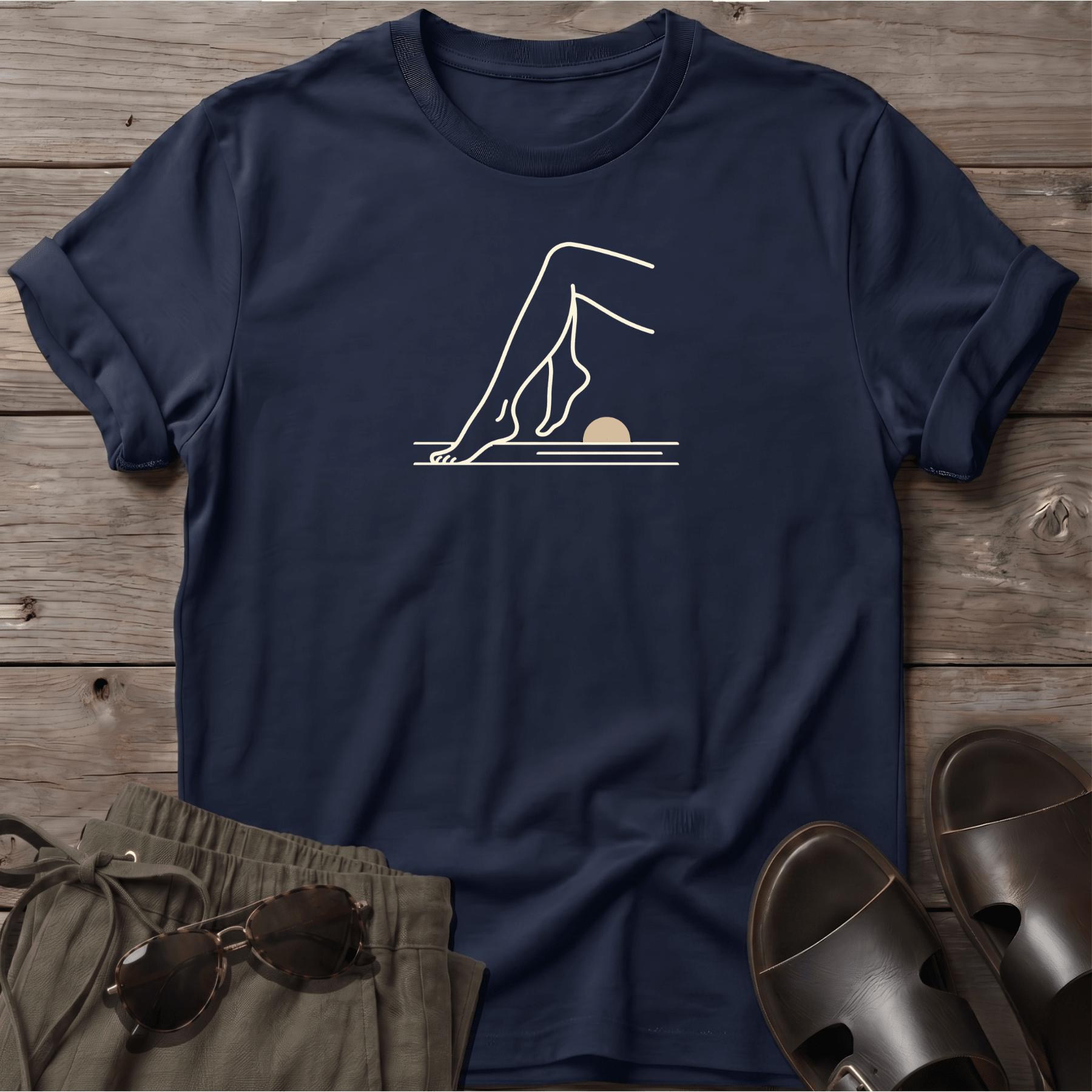 Legs Beach Ocean Line Art Tee - coastal graphic t-shirt, Salty Paws