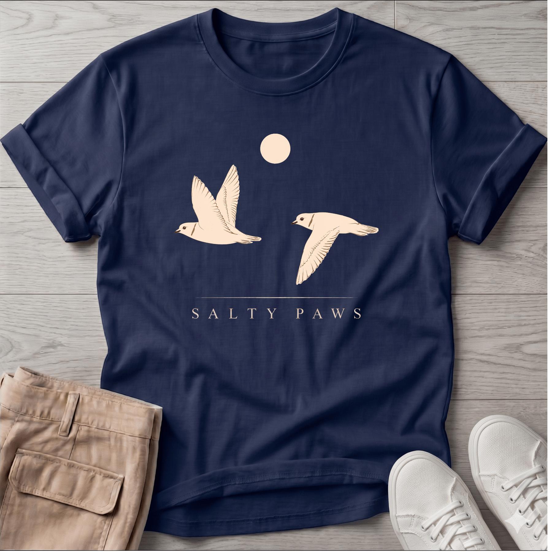 2 Piping Plovers in Flight T-Shirt