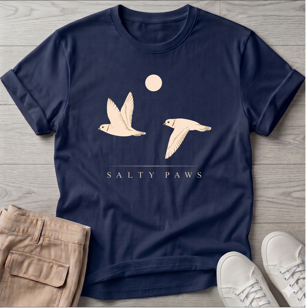2 Piping Plovers in Flight T-Shirt