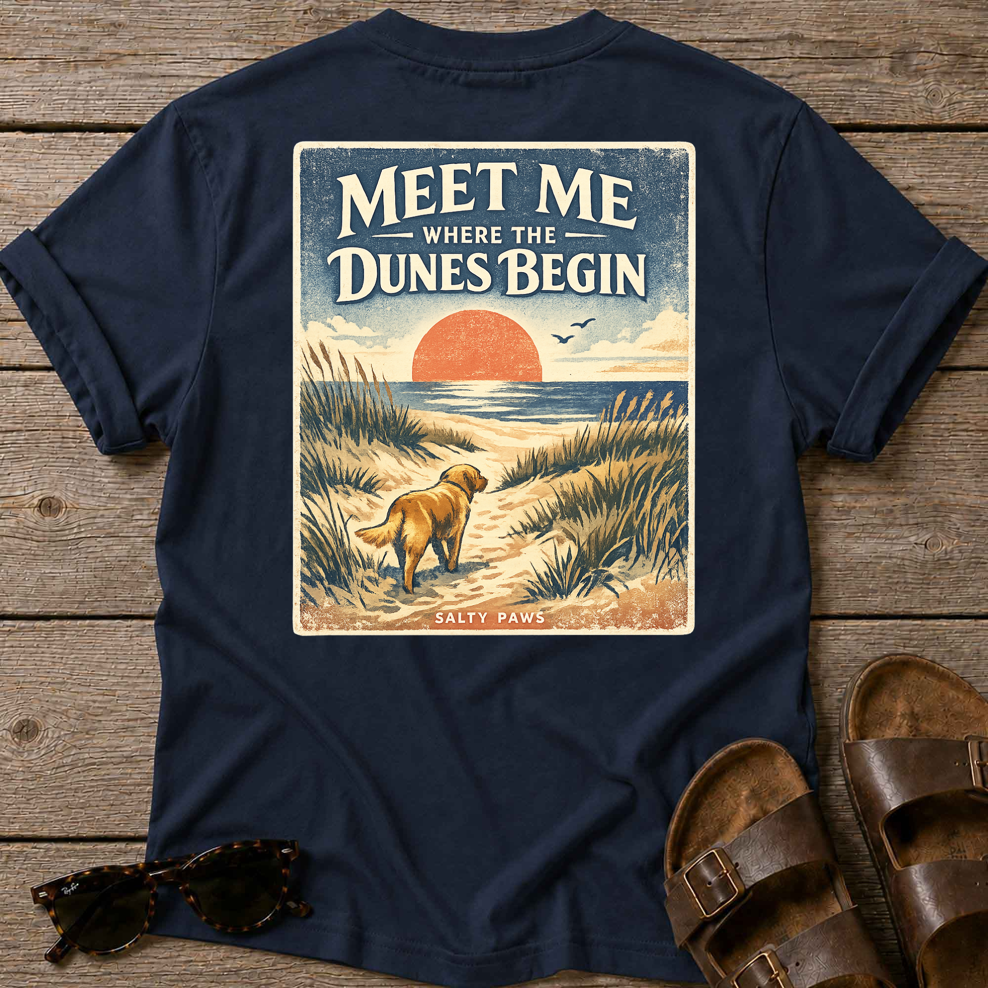 Meet me at the Dunes Back Design T-Shirt