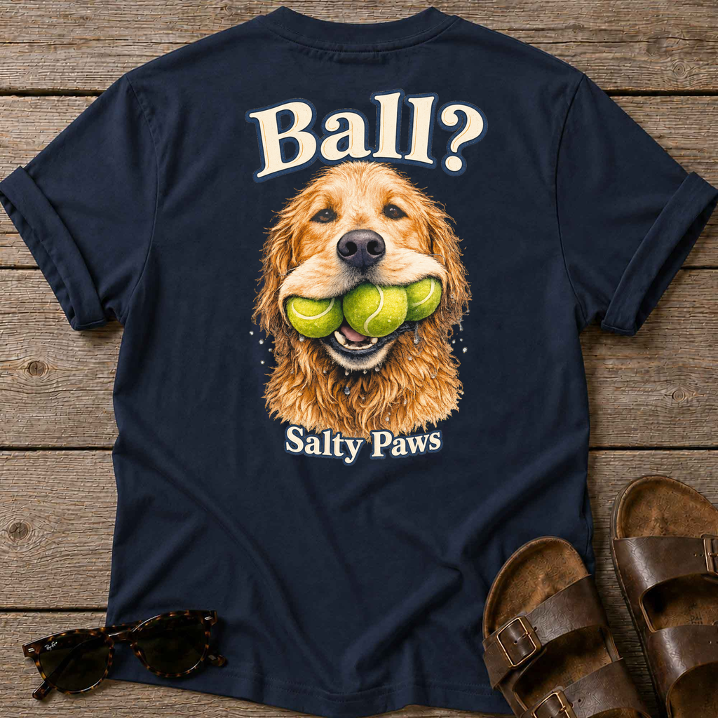 Ball! Golden Retriever BACK DESIGN