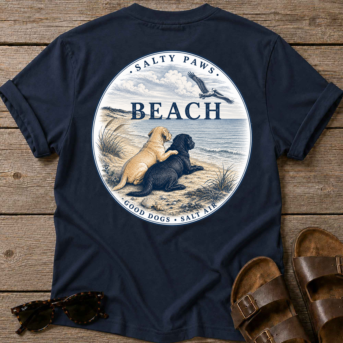 BEACH Pelican Labradors T-Shirt