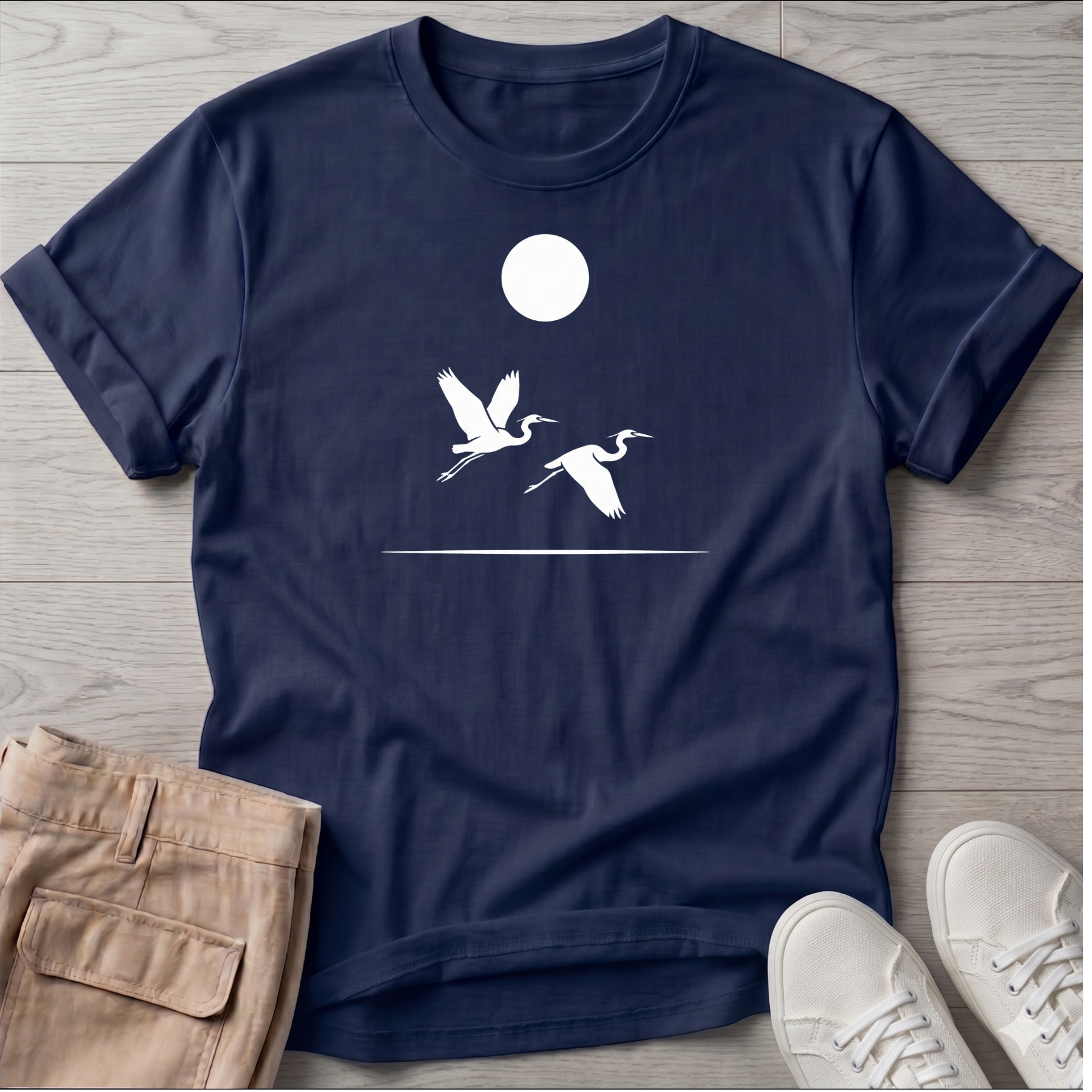 2 Herons in Flight Tee