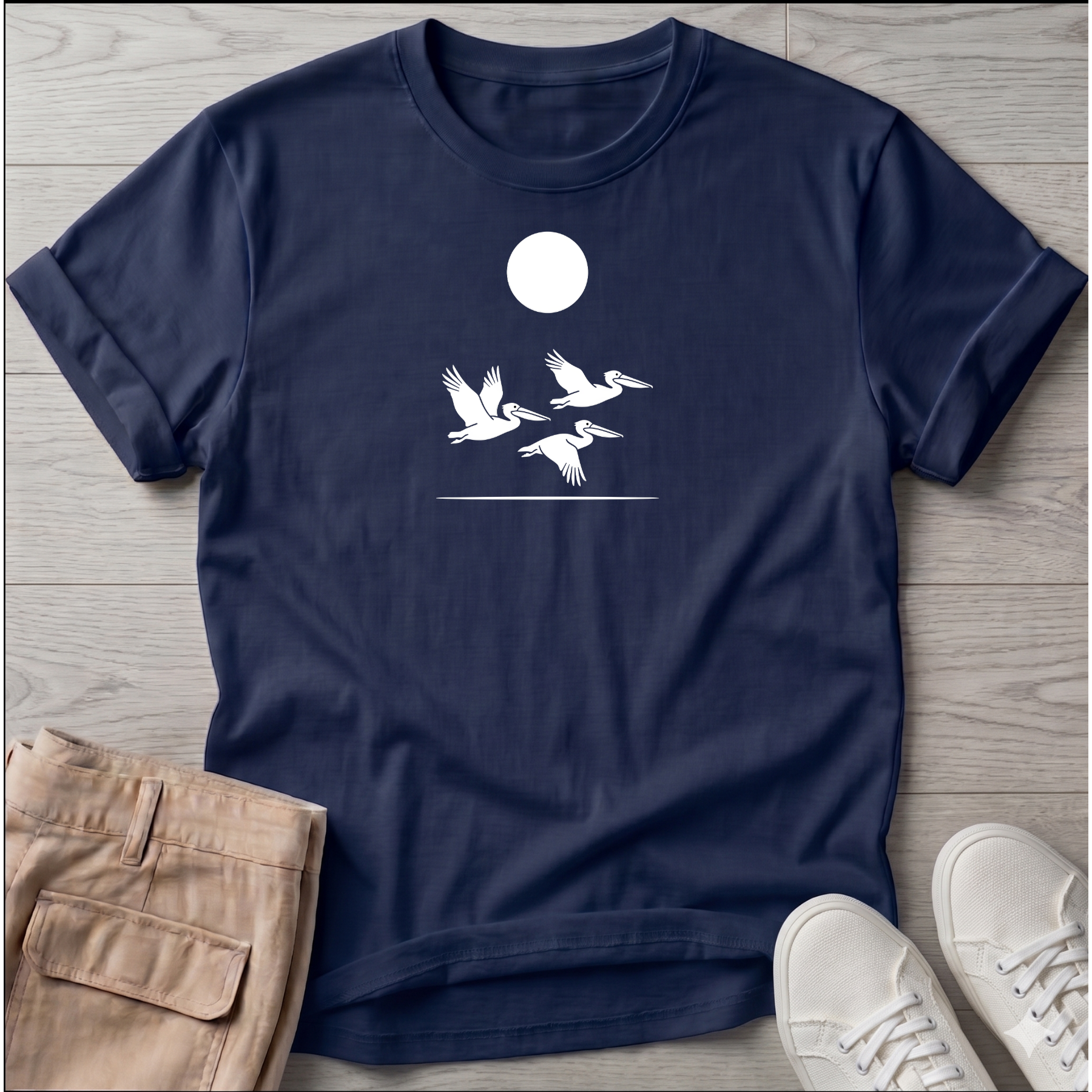 3 pelicans Salty Paws Tee