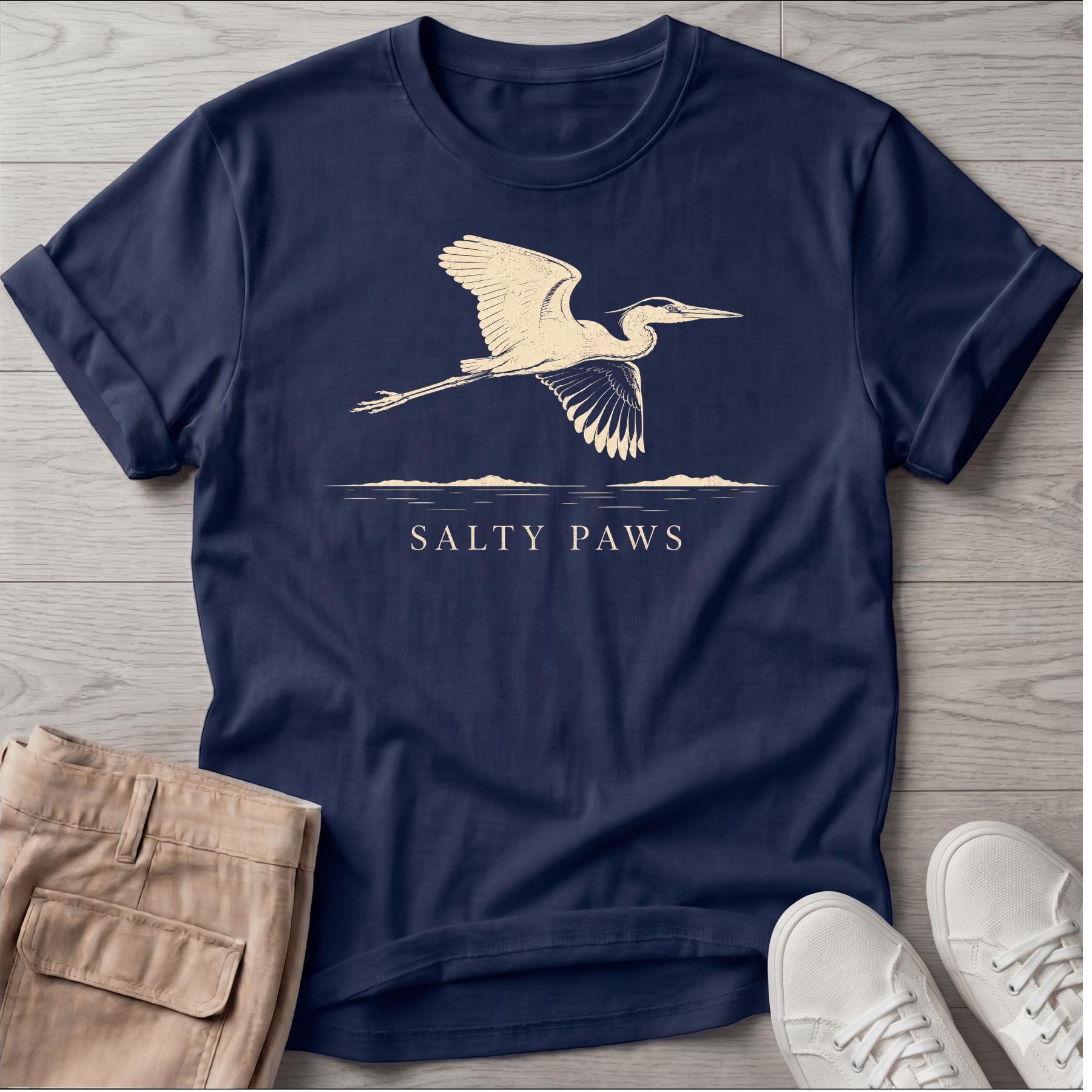 Great Heron Flight T-shirt (front)