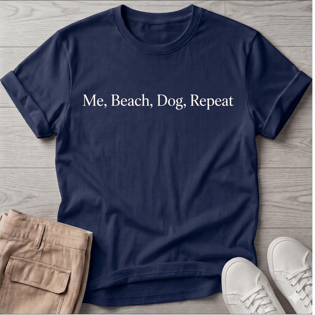 Me Beach Dog Repeat T-Shirt Vacation