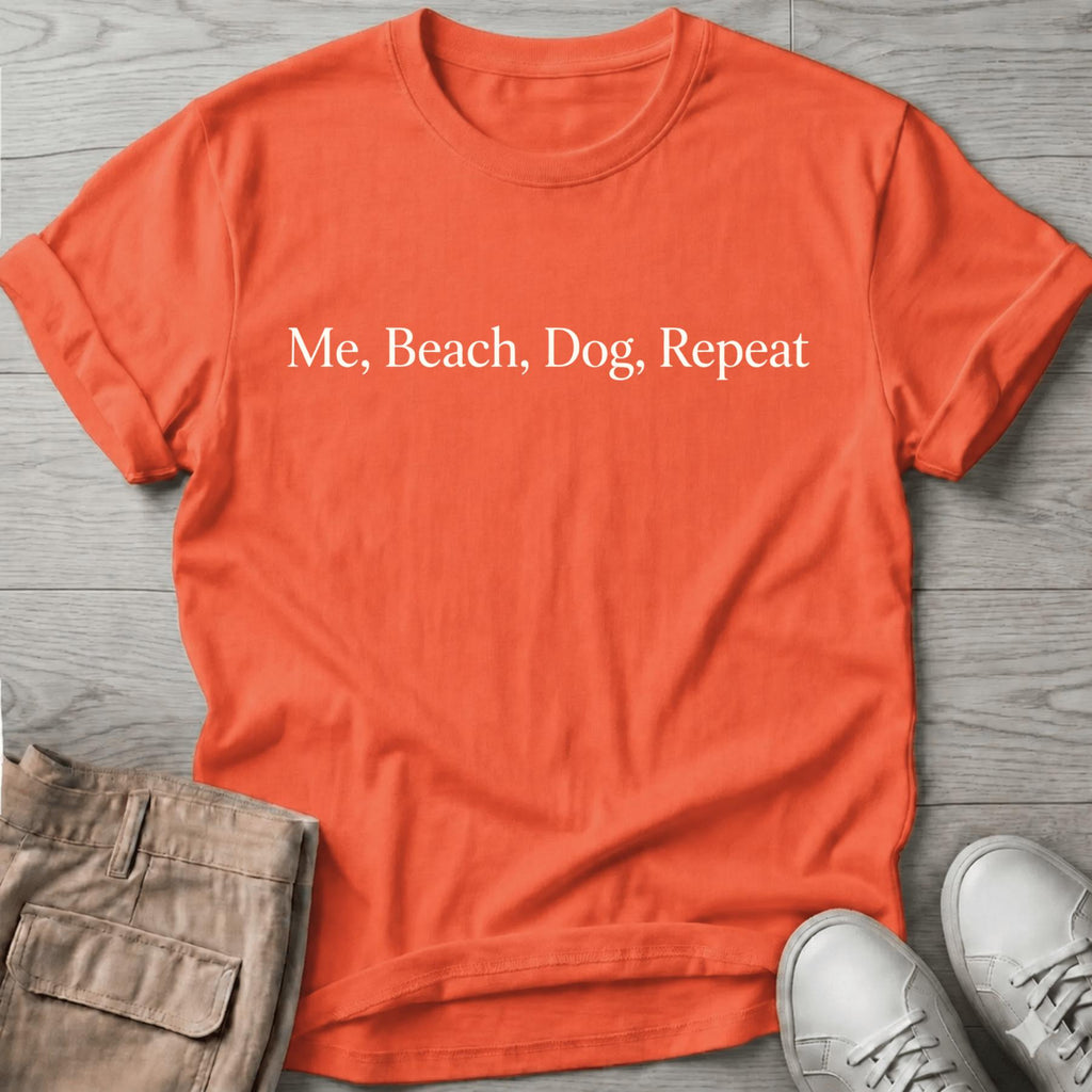 Me Beach Dog Repeat T-Shirt Vacation
