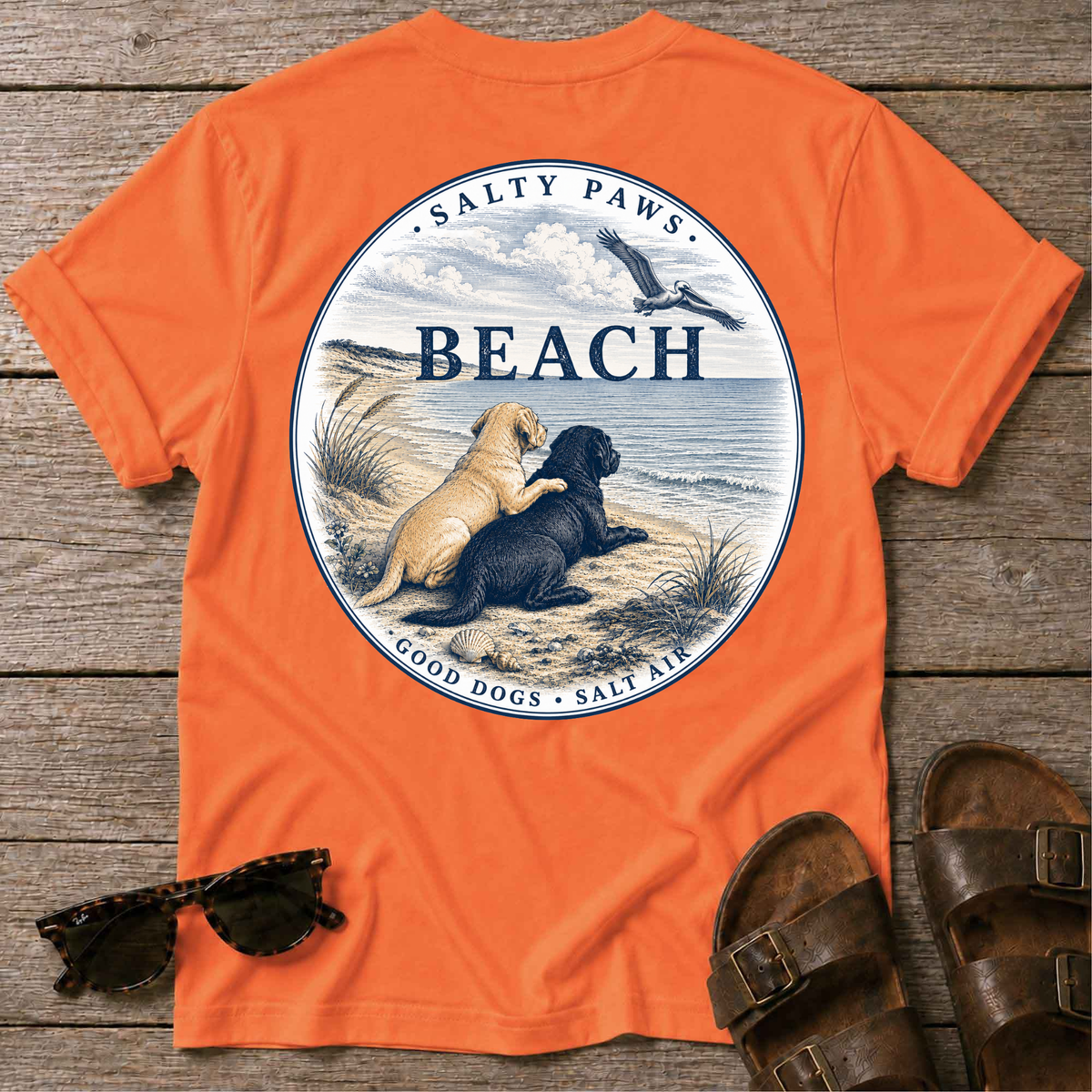 BEACH Pelican Labradors T-Shirt