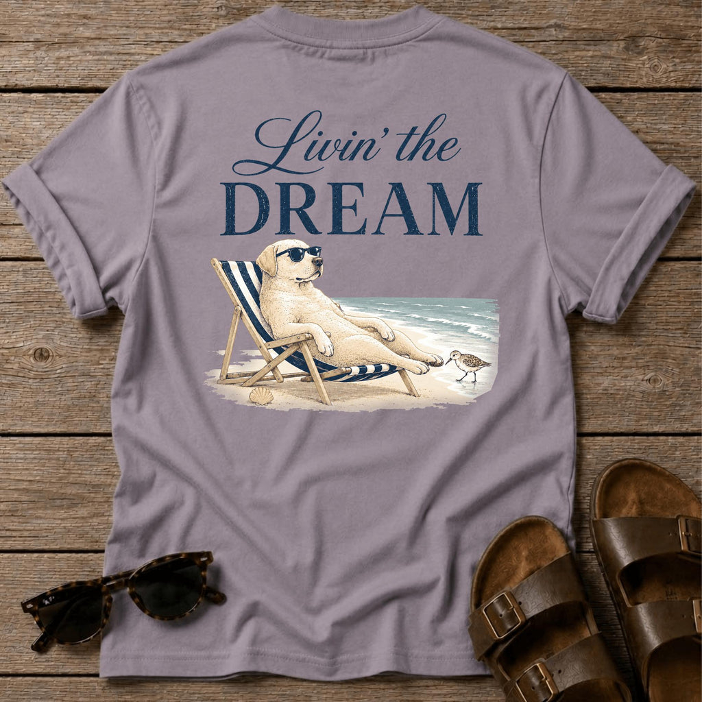 Livin the Dream Golden T-shirt BACK DESIGN