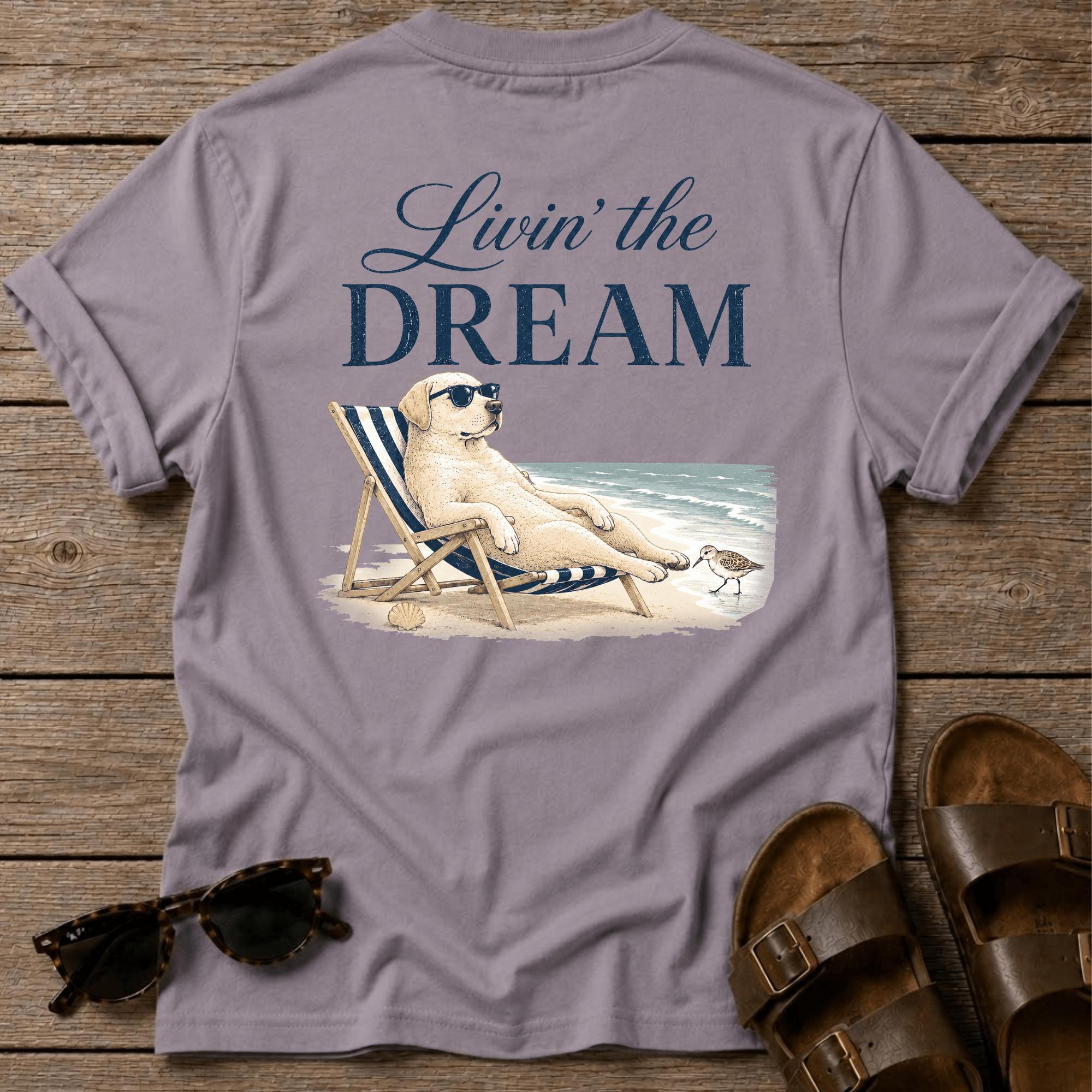 Livin the Dream Golden T-shirt BACK DESIGN