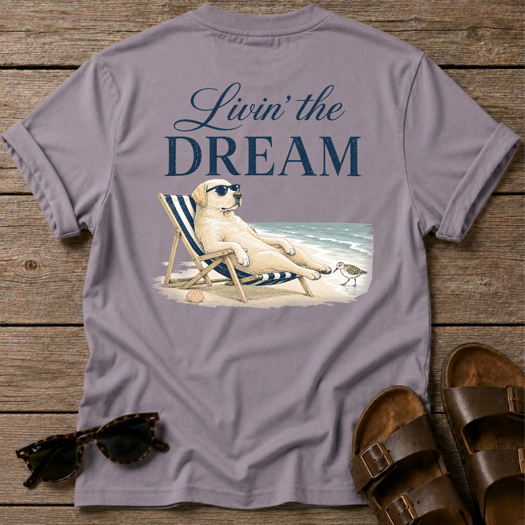 Livin the Dream Golden T-shirt BACK DESIGN