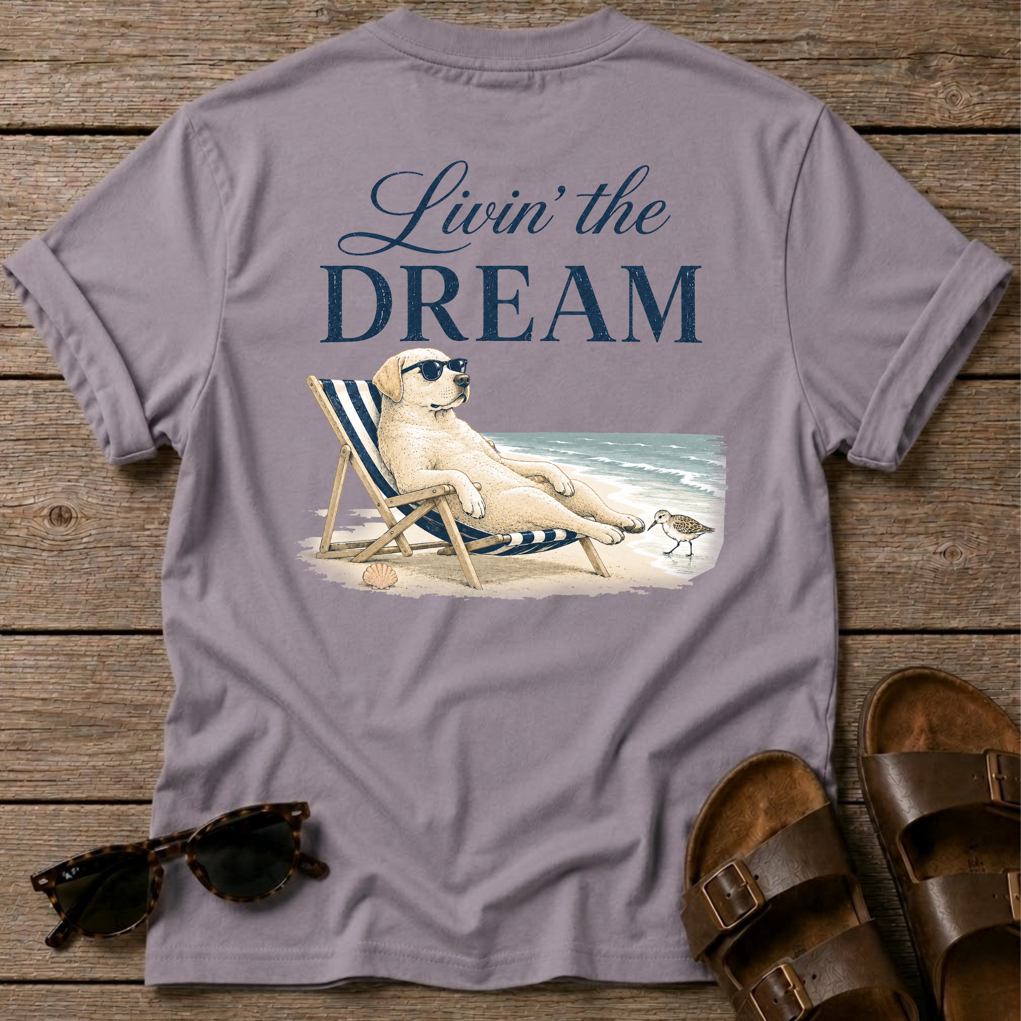 Livin the Dream Golden T-shirt BACK DESIGN