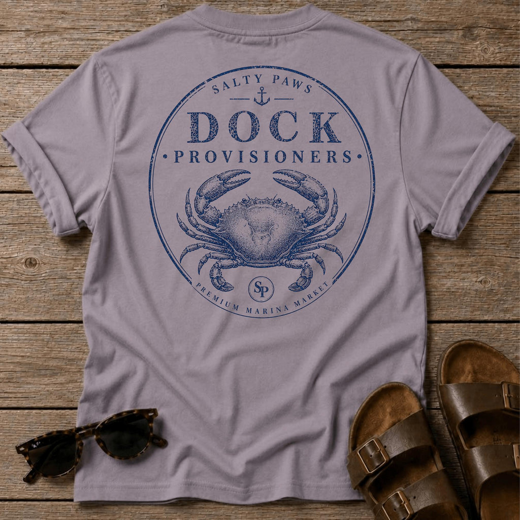 Dock Provisions Crab BACK DESIGN T-Shirt