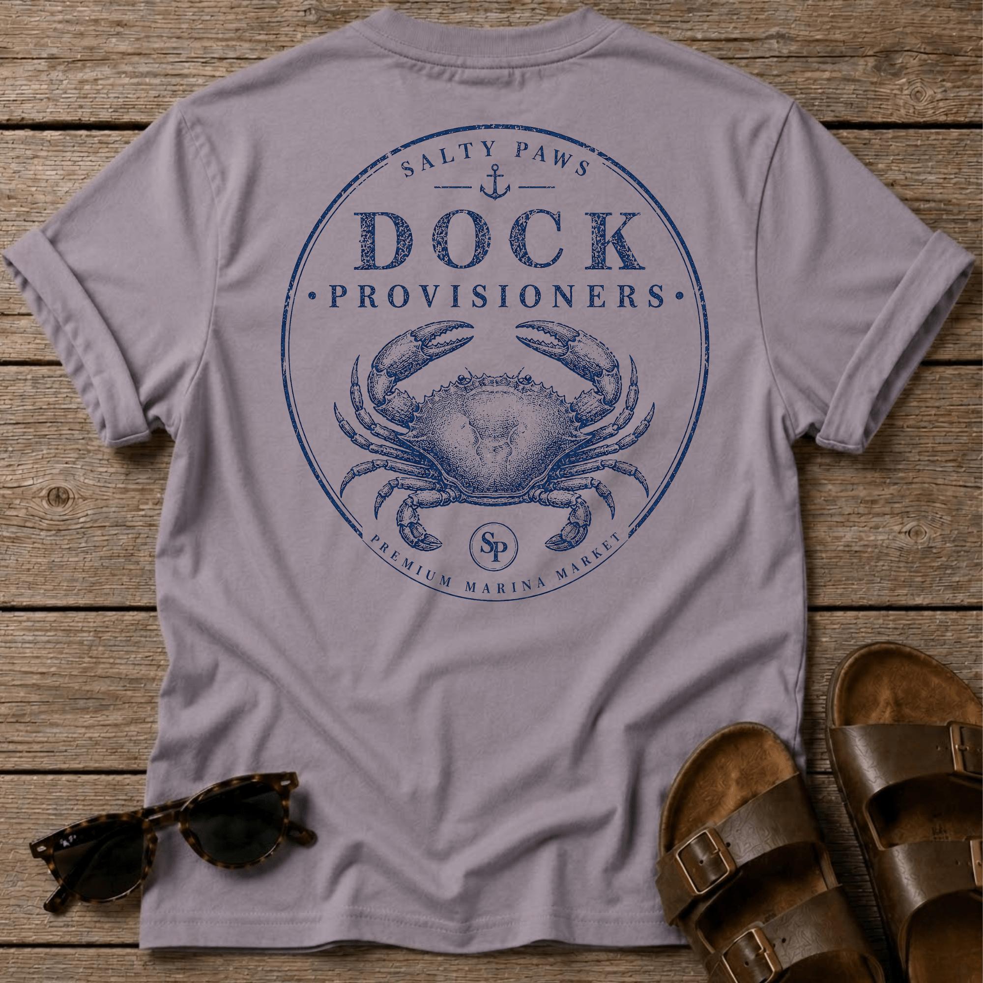 Dock Provisions Crab BACK DESIGN T-Shirt