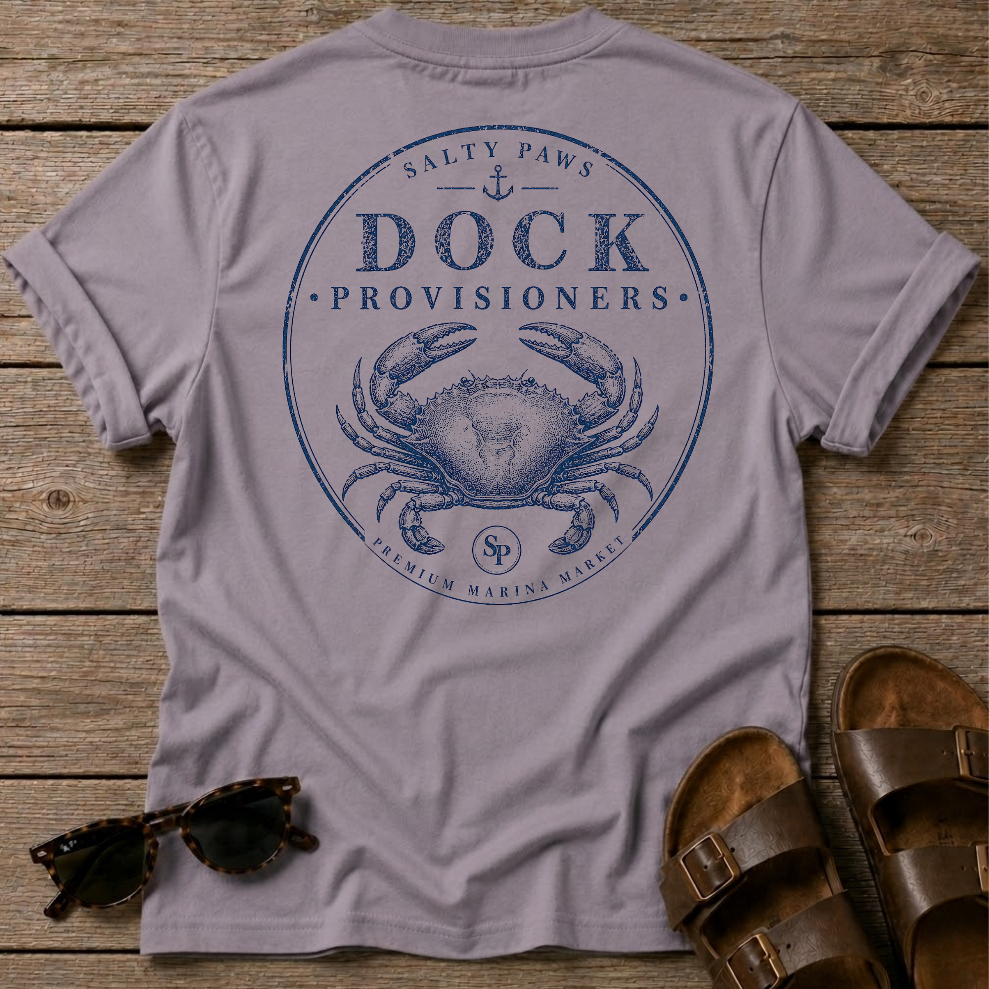 Dock Provision Crab BACK DESIGN T-Shirt