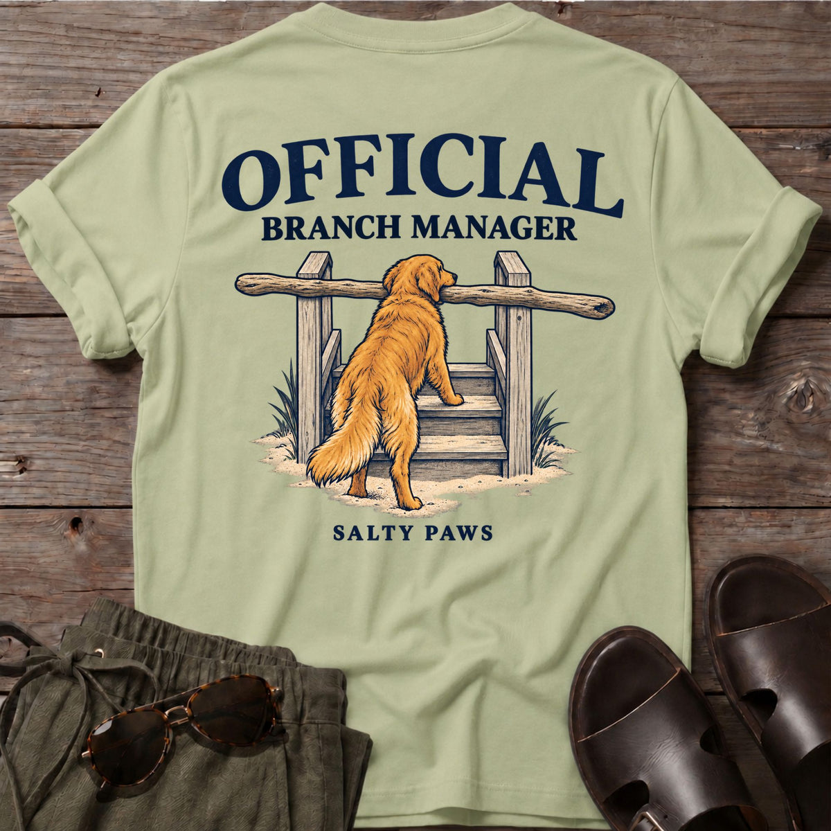 Branch Manager Golden Back Design T-Shirt