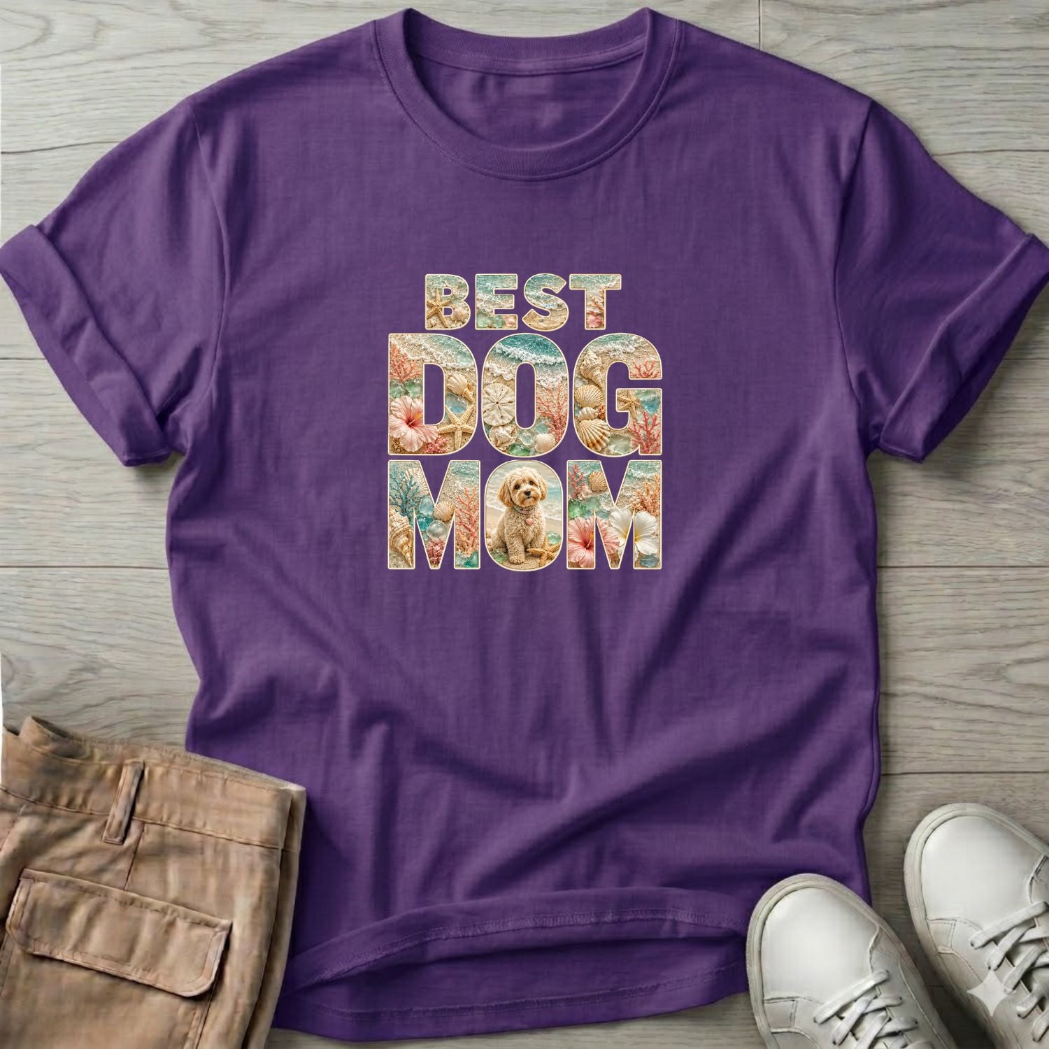 Dog Mom Beachy Dog T-Shirt