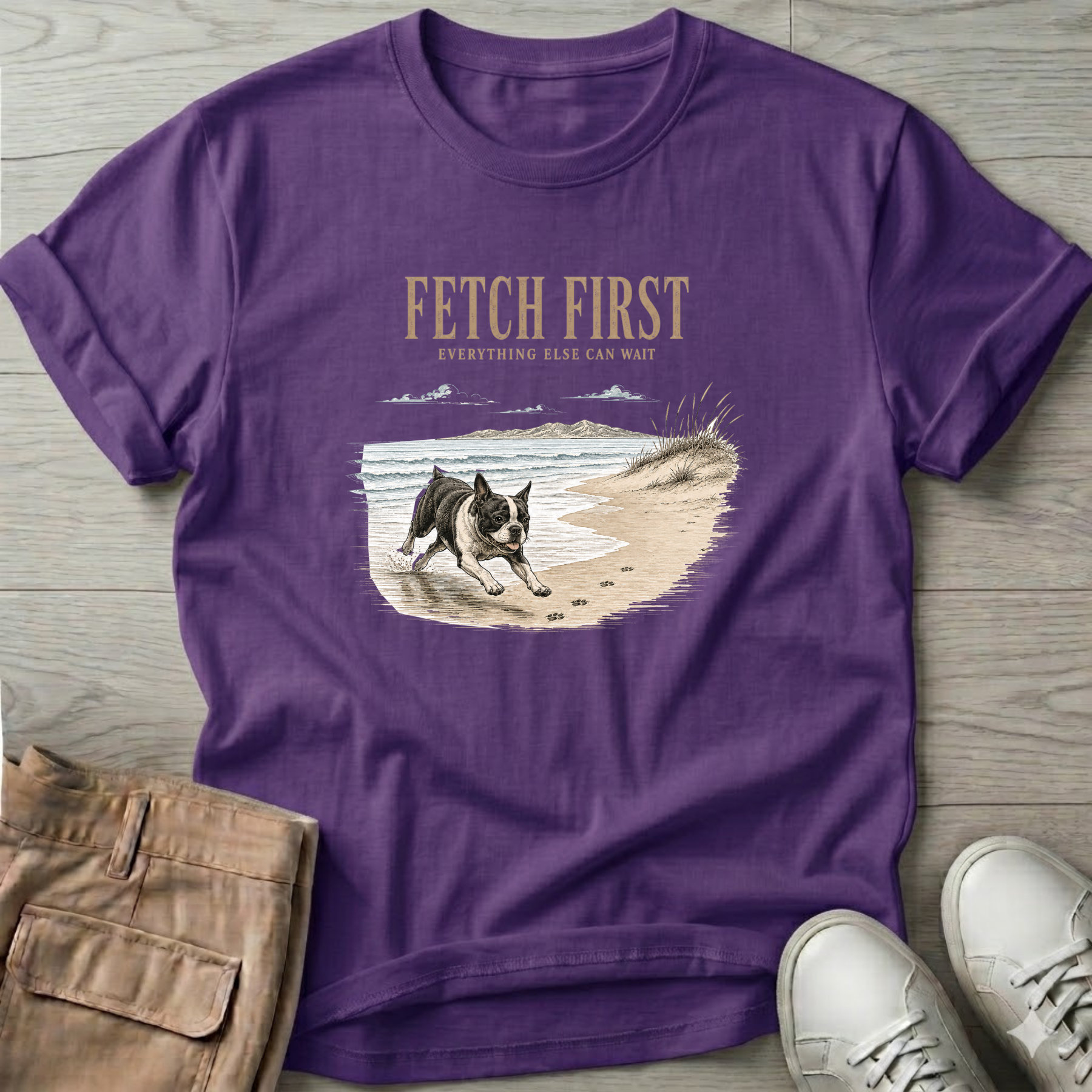 Frenchie Fetch First T-Shirt