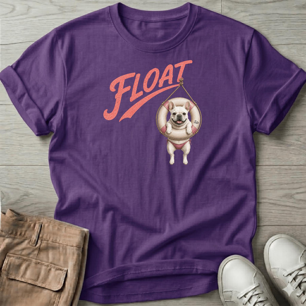 Float Frenchie Tube T-Shirt Vacation