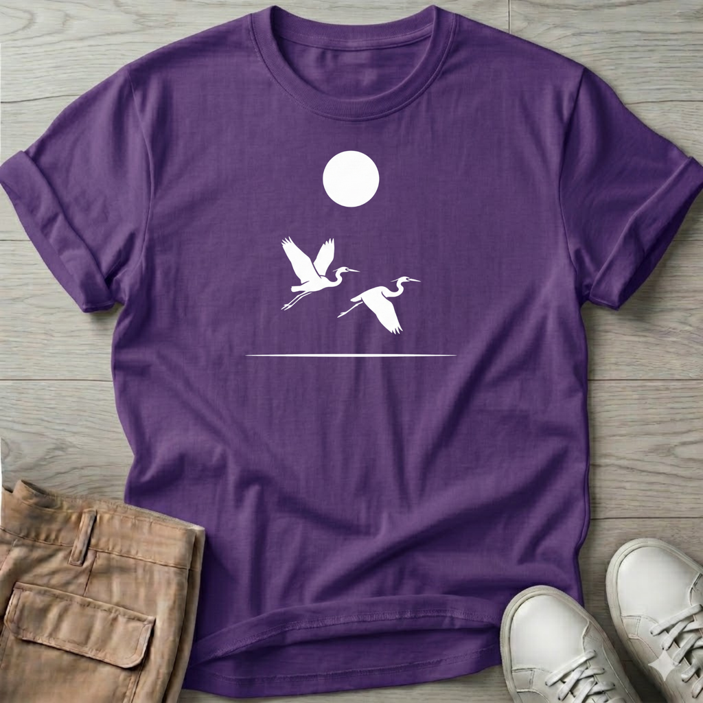 2 Herons in Flight Tee