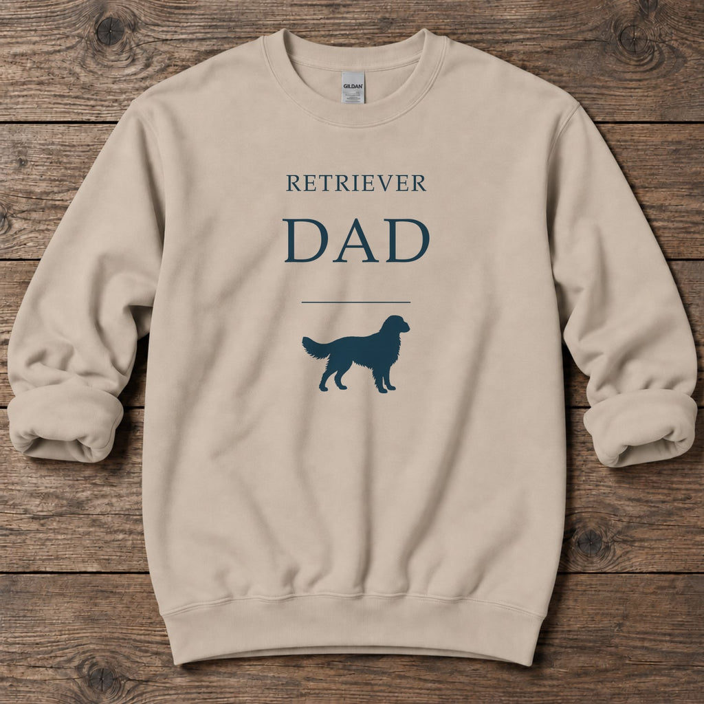 Retriever Dad Midweight Sweatshirt in Sand, Salty Paws coastal sweatshirt
