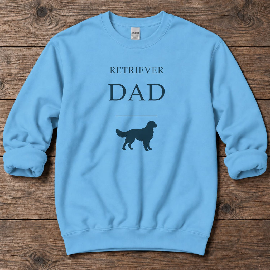 Retriever Dad Midweight Sweatshirt in Sky, Salty Paws coastal sweatshirt