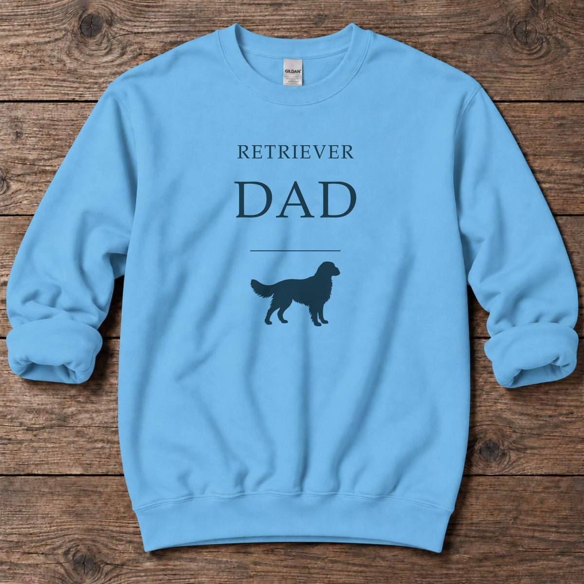 Retriever Dad Midweight Sweatshirt in Sky, Salty Paws coastal sweatshirt