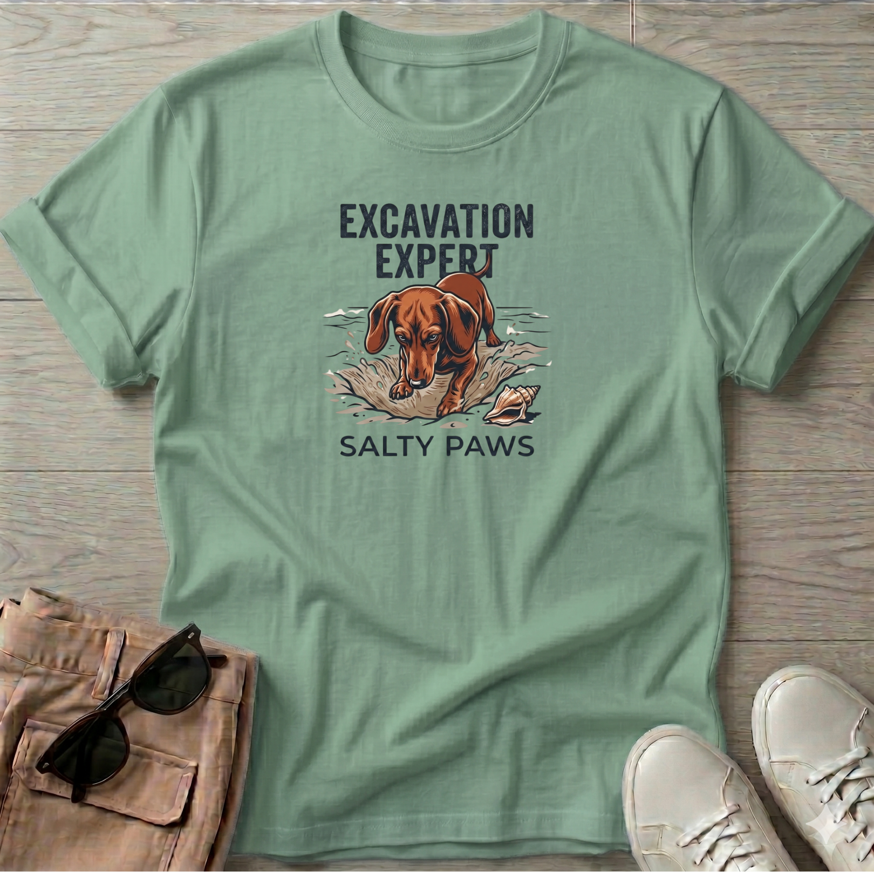 Excavation Dachshund Dog T-Shirt\
