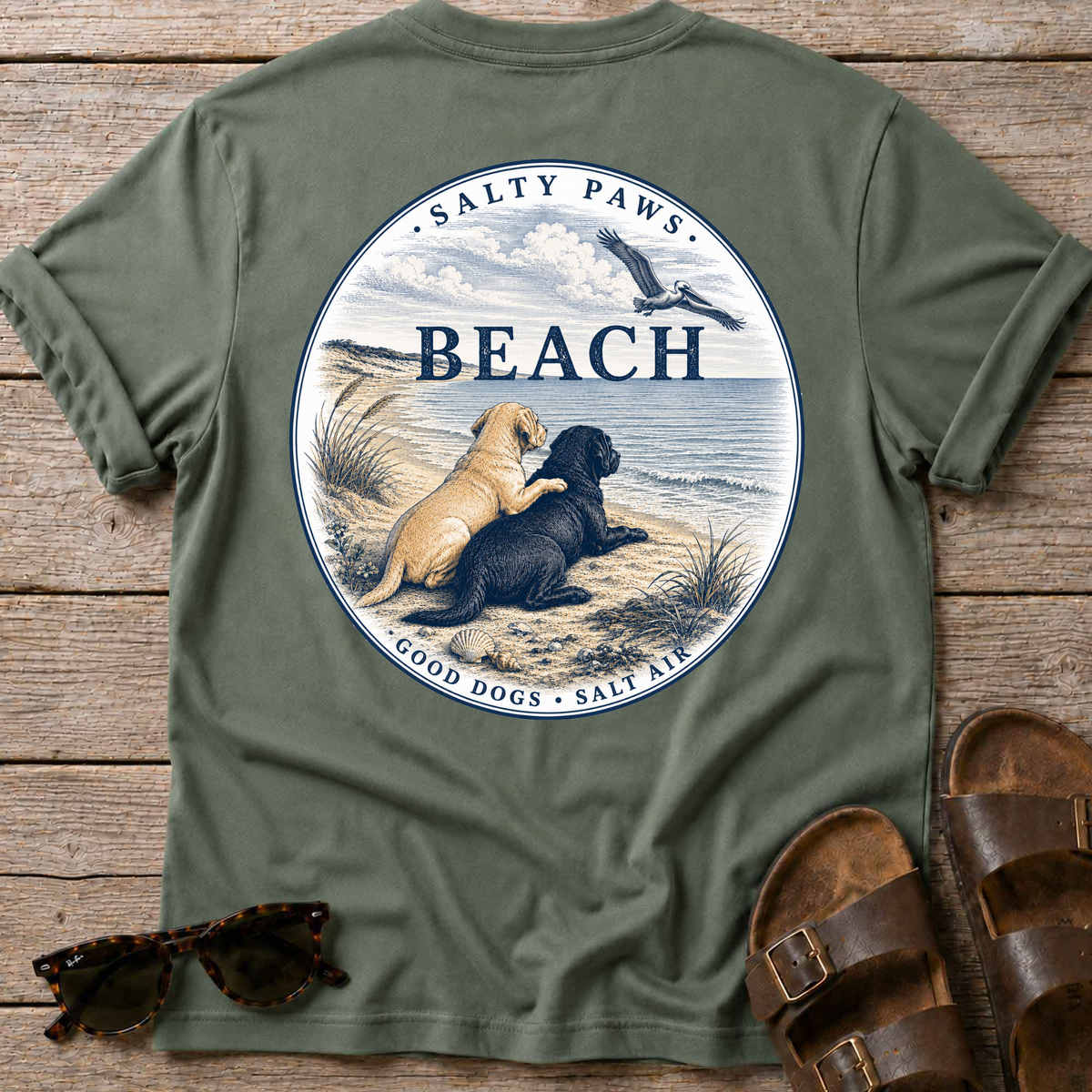 BEACH Pelican Labradors T-Shirt