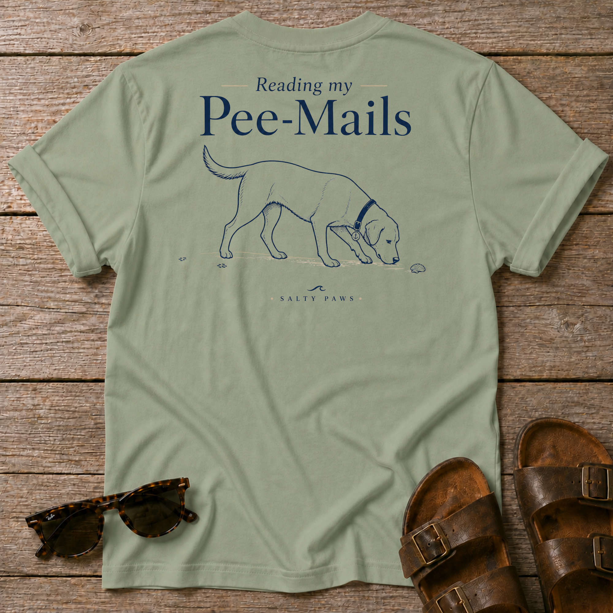 Pee Mails Dog T-shirt BACK DESIGN