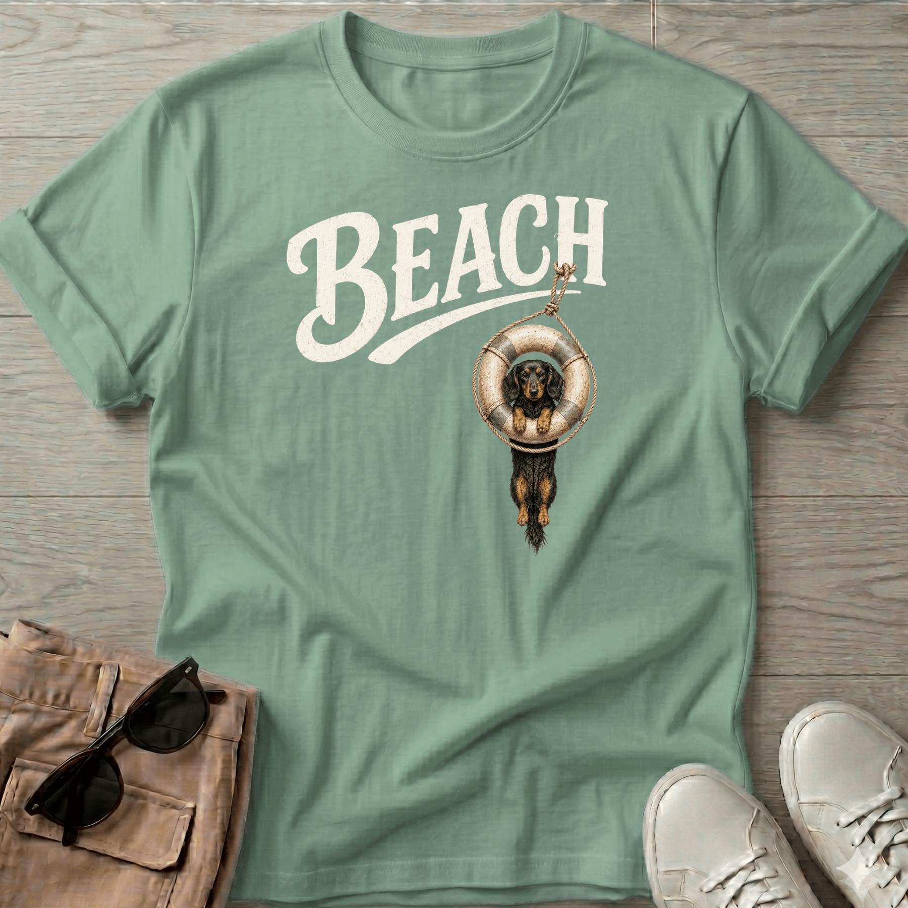 Beach Doxie Tube T-Shirt Vacation