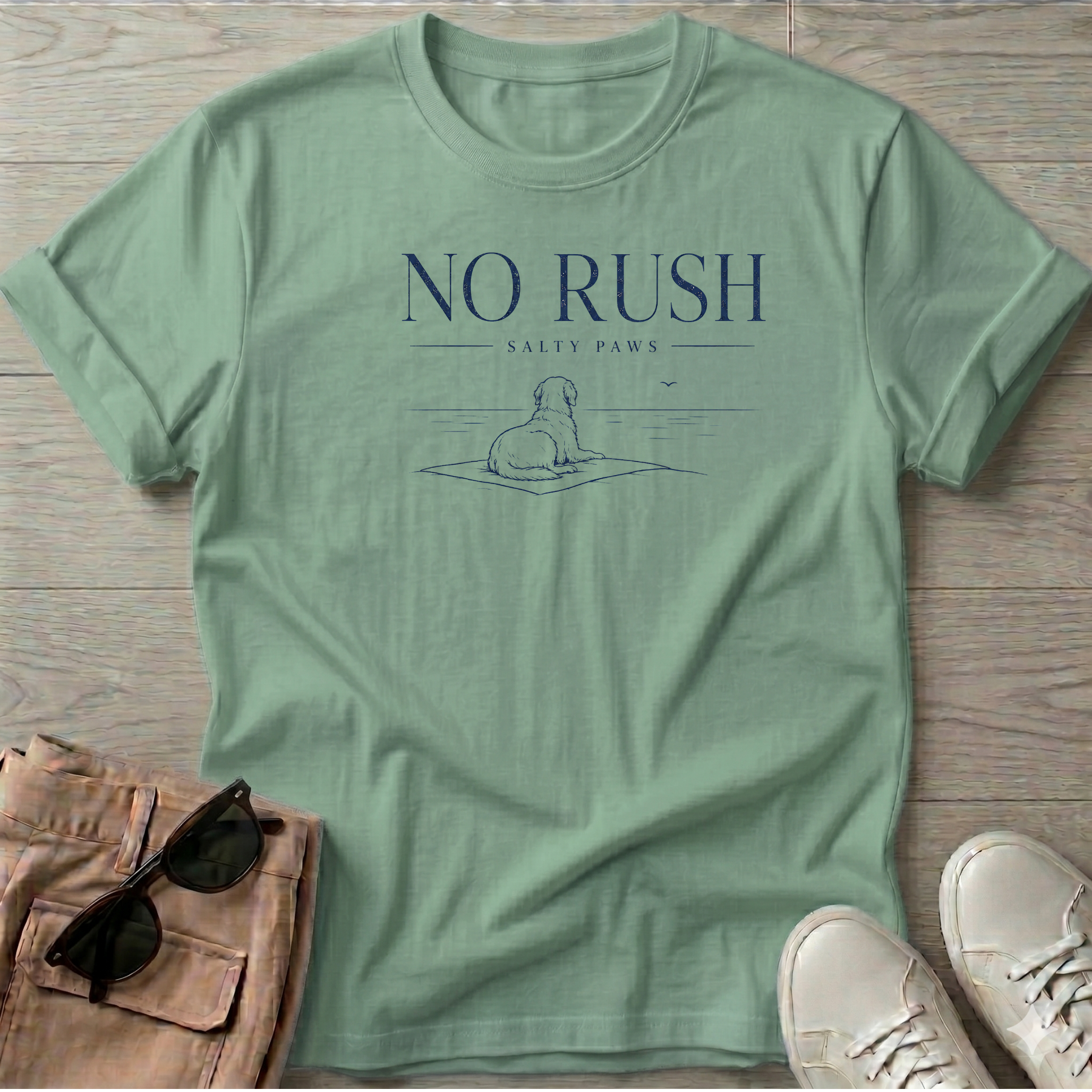 No Rush Dog T-Shirt — Art Tee