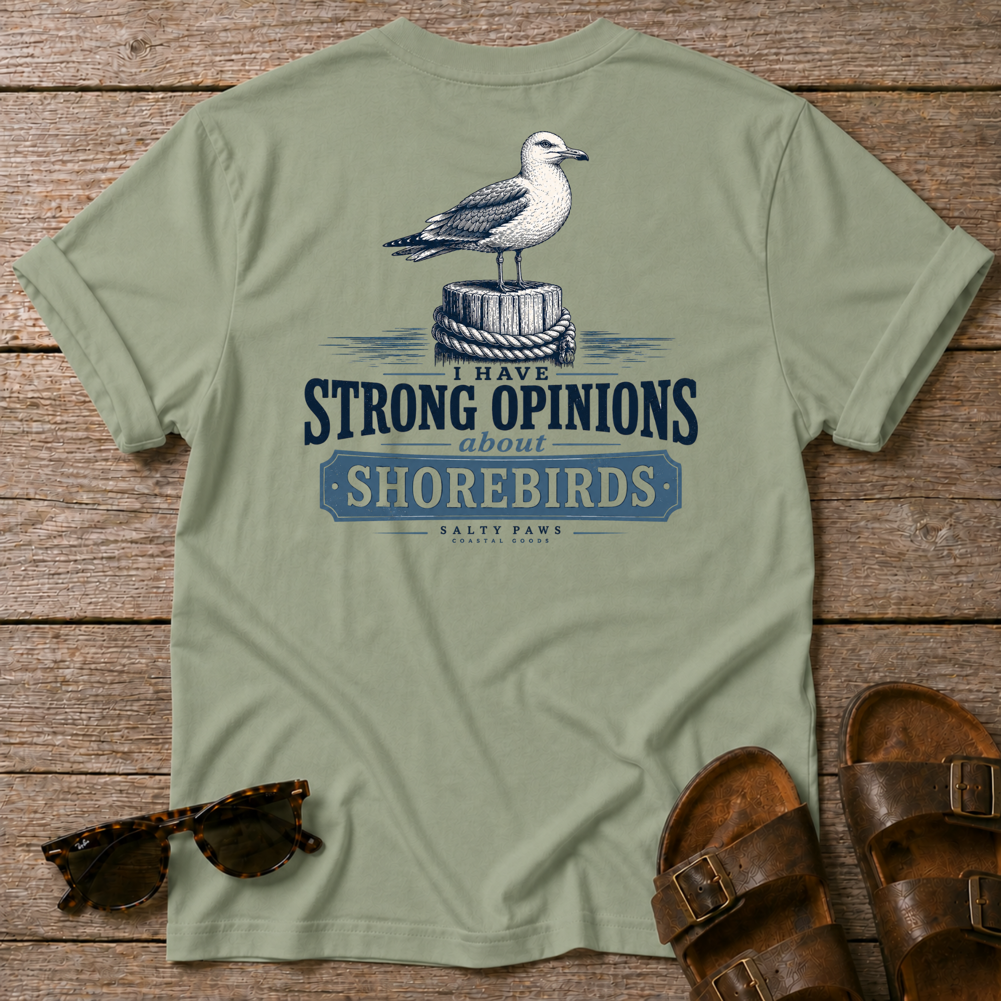 Gull Strong Opinions T-shirt BACK DESIGN
