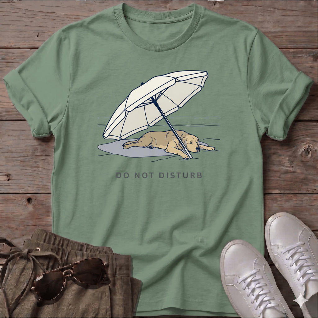 Golden Retriever NOT DISTURB T-Shirt - dog lover coastal t-shirt, Salty Paws