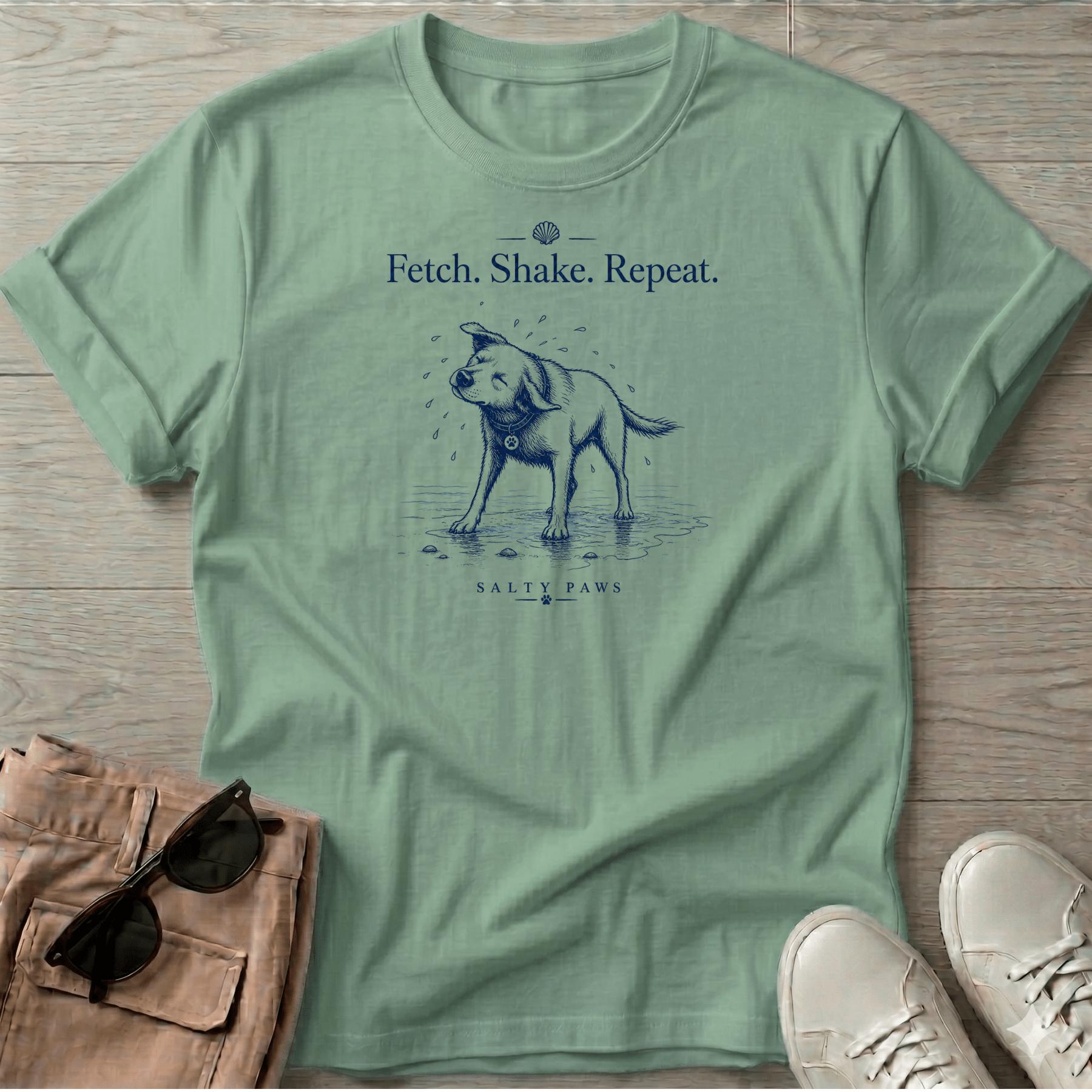 Labrador Fetch. Shake. Repeat. Dog T-Shirt