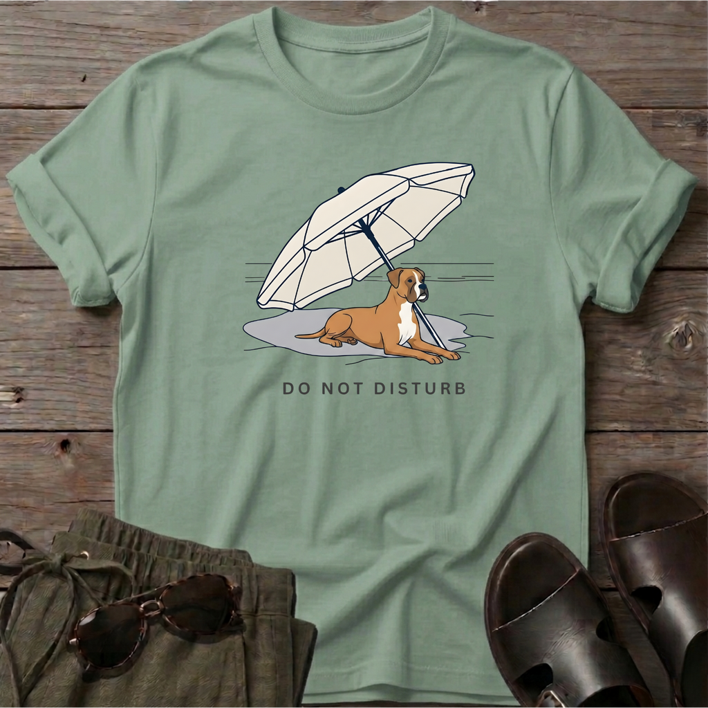 Do Not Disturb Boxer T-Shirt in Sage