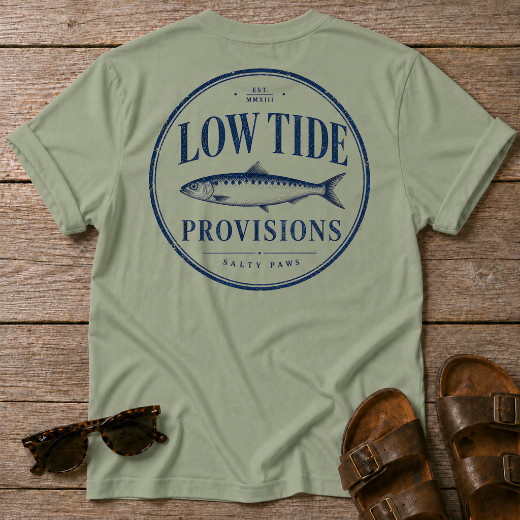 Low Tide Provisions Fish  BACK DESIGN T-Shirt