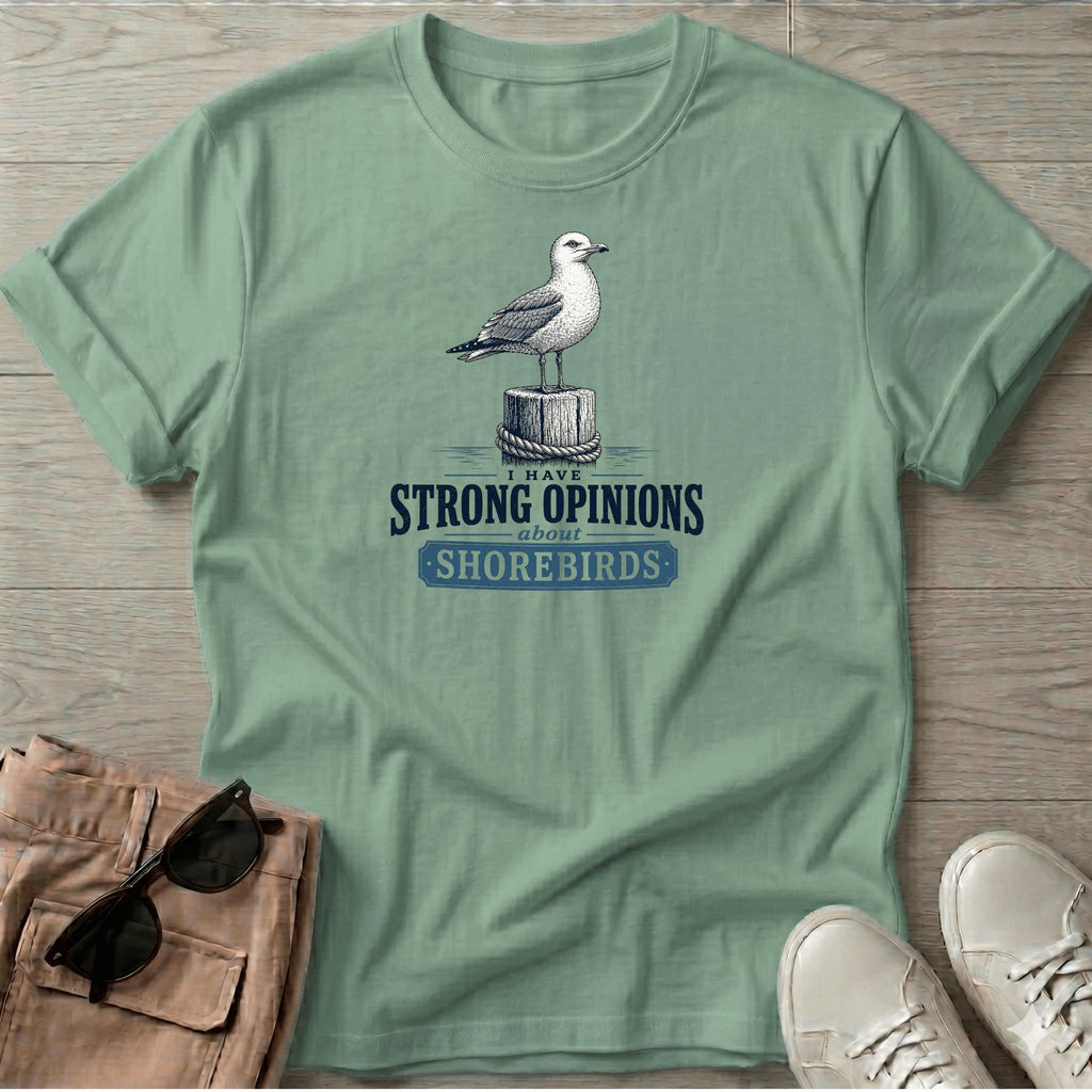 Gull Strong Opinions Shorebirds T-Shirt
