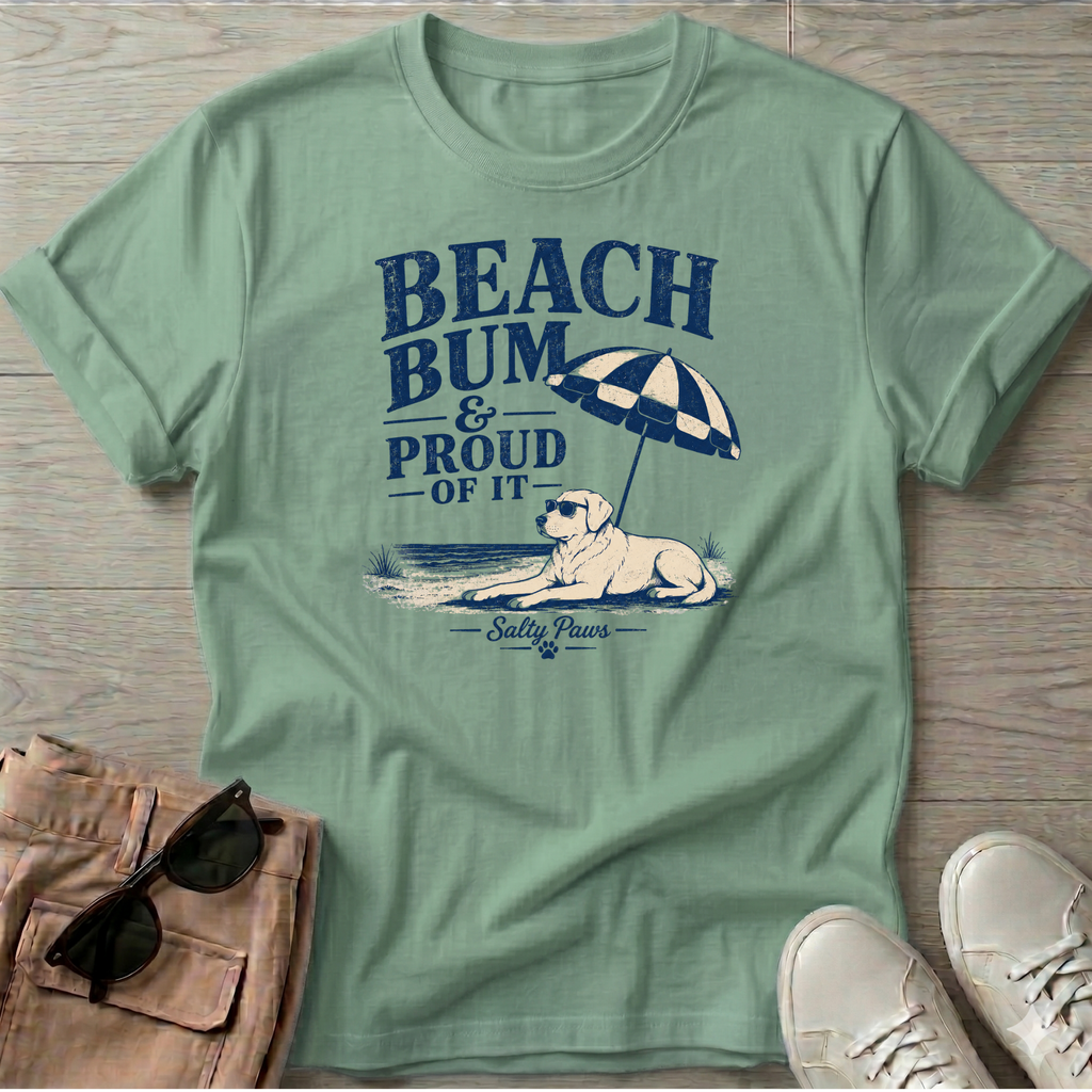 Beach Bum and Proud BACK DESIGN T-Shirt