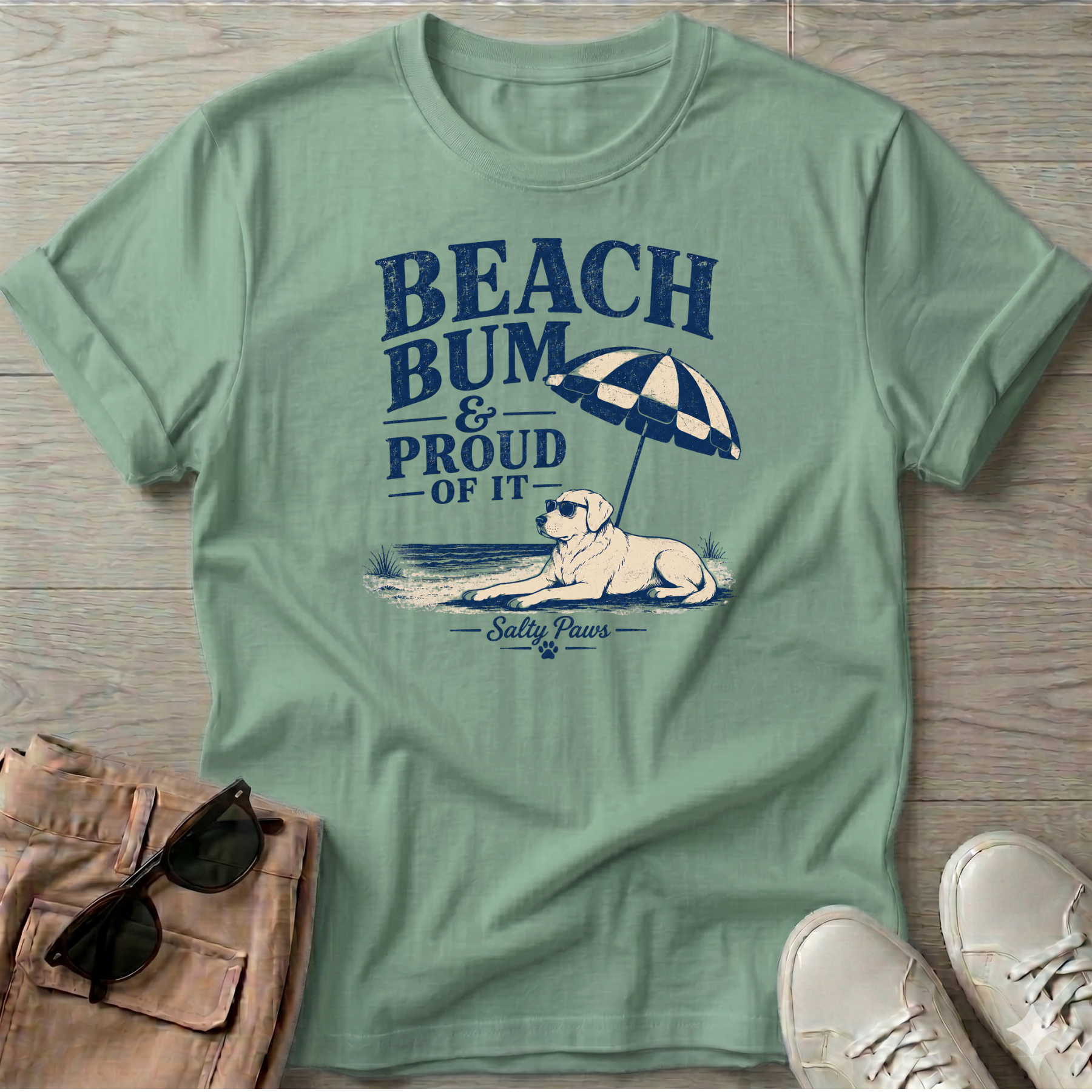 Beach Bum and Proud BACK DESIGN T-Shirt