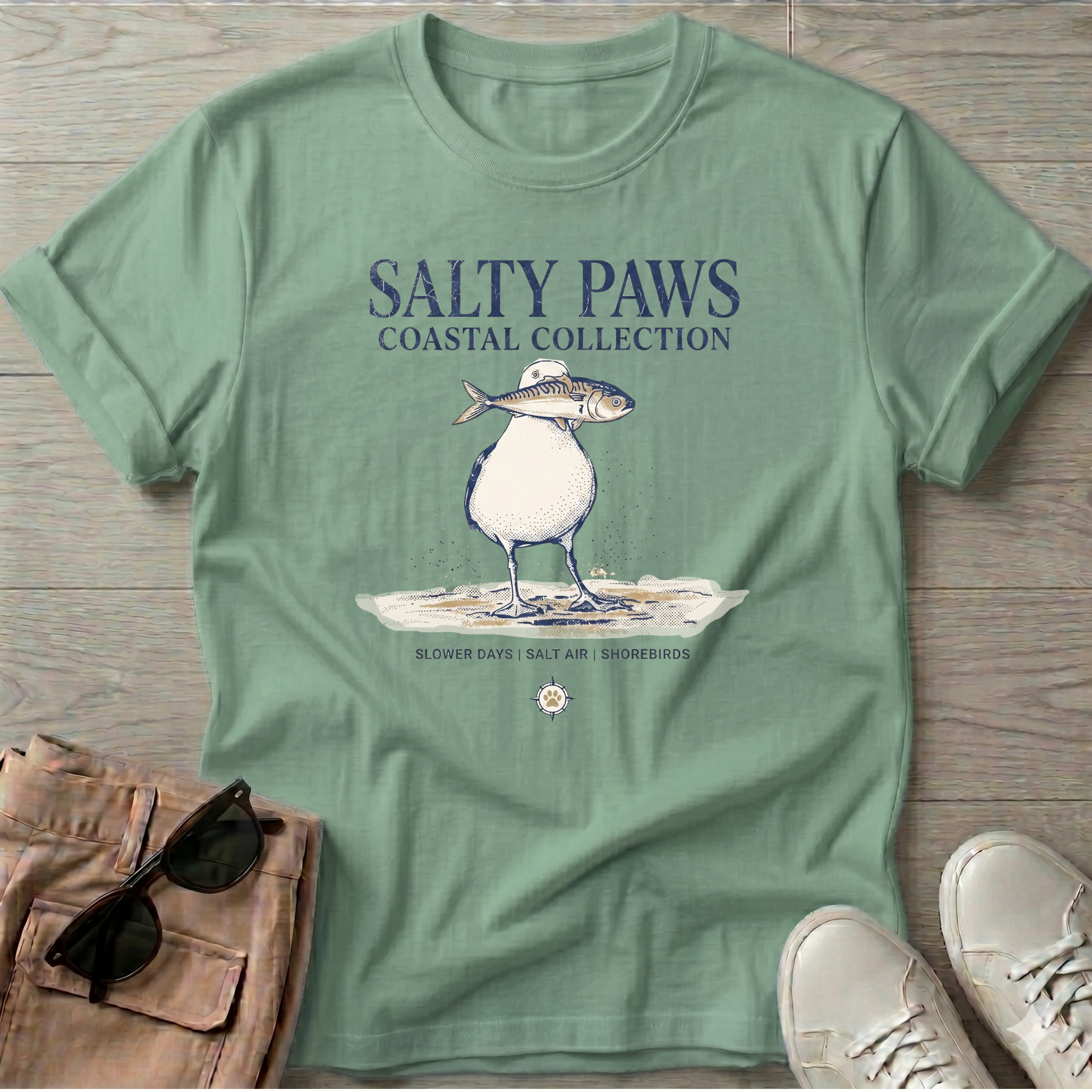 Sea Gull & Fish T-Shirt