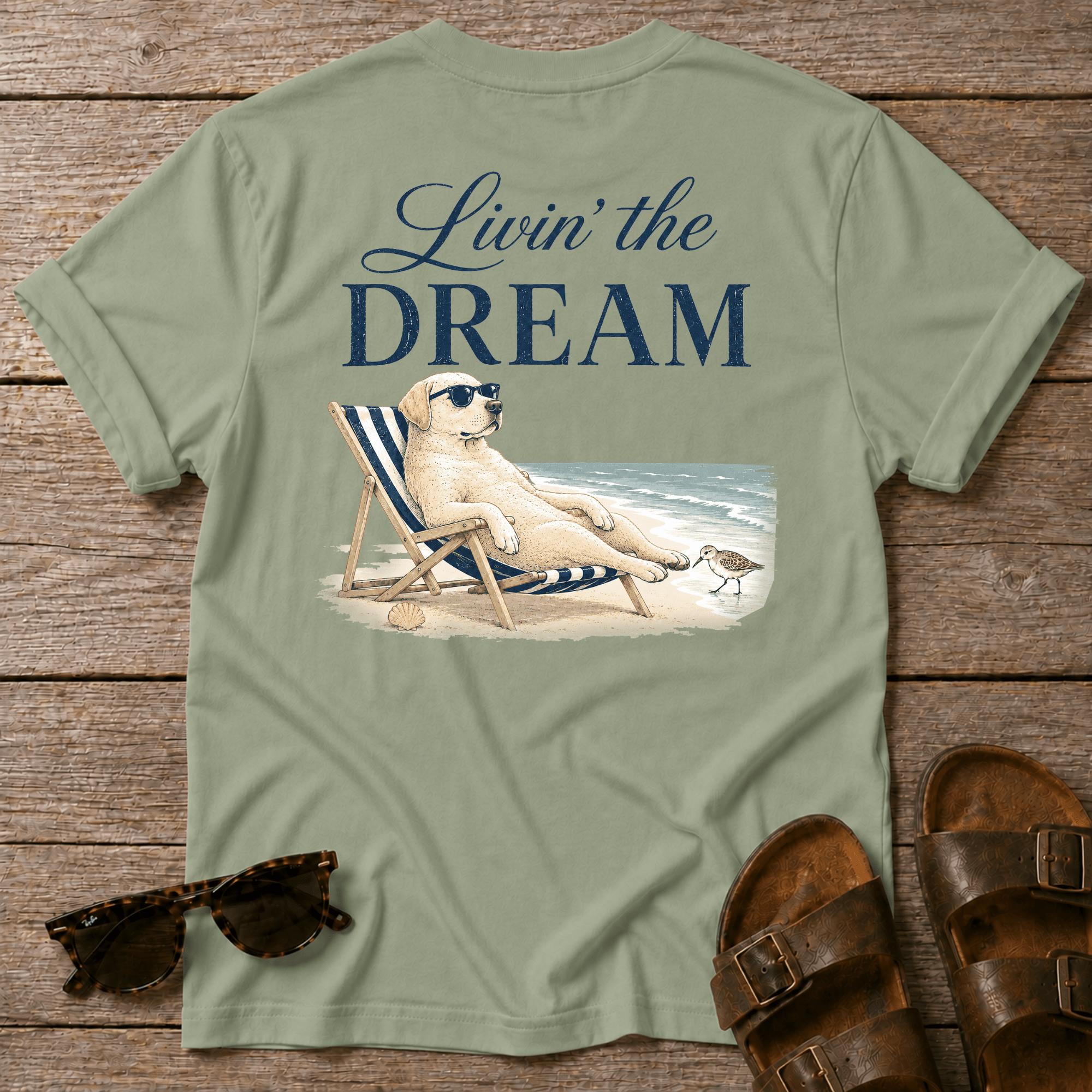 Livin the Dream Golden T-shirt BACK DESIGN