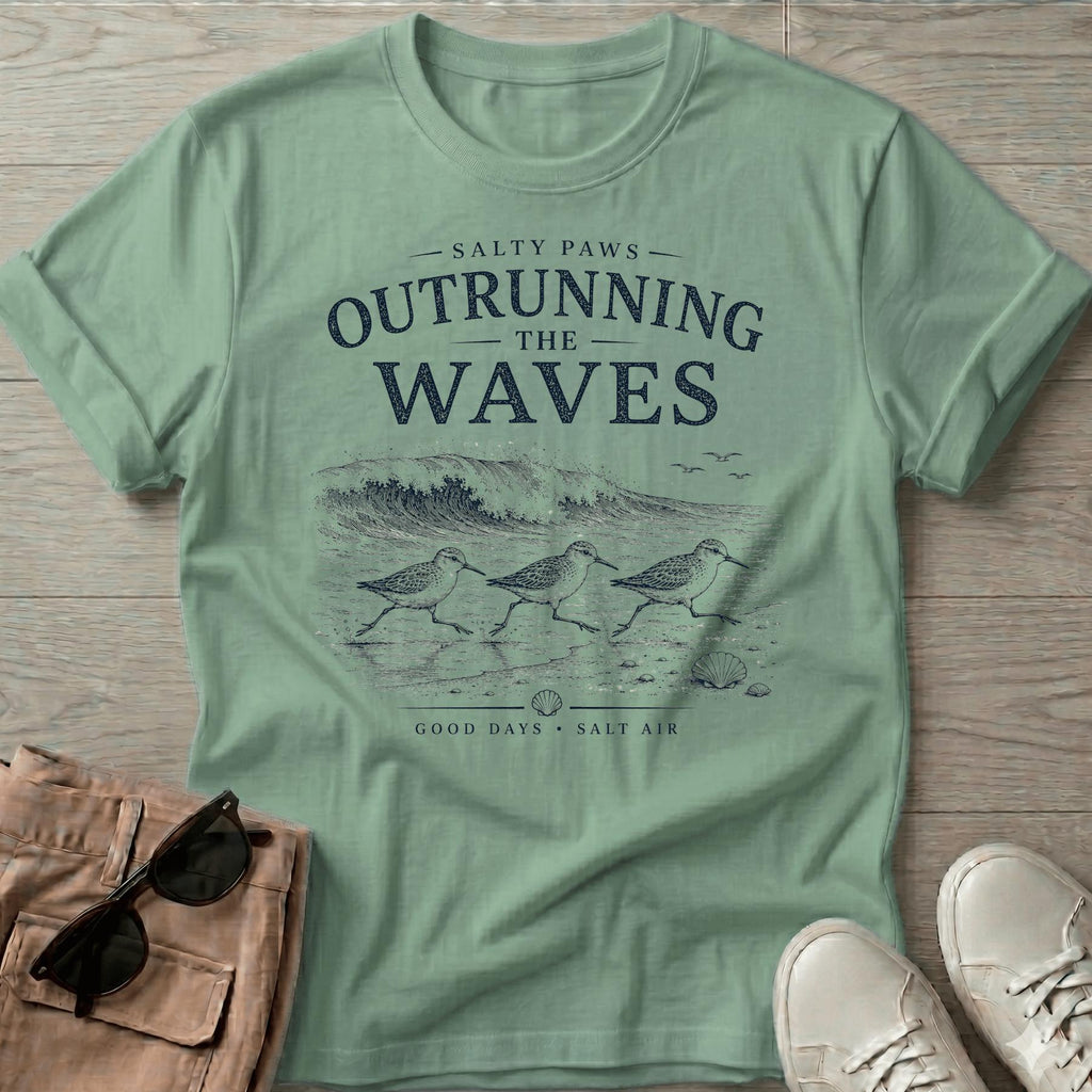 Outrunning the Waves Sandpipers T-Shirt Vacation